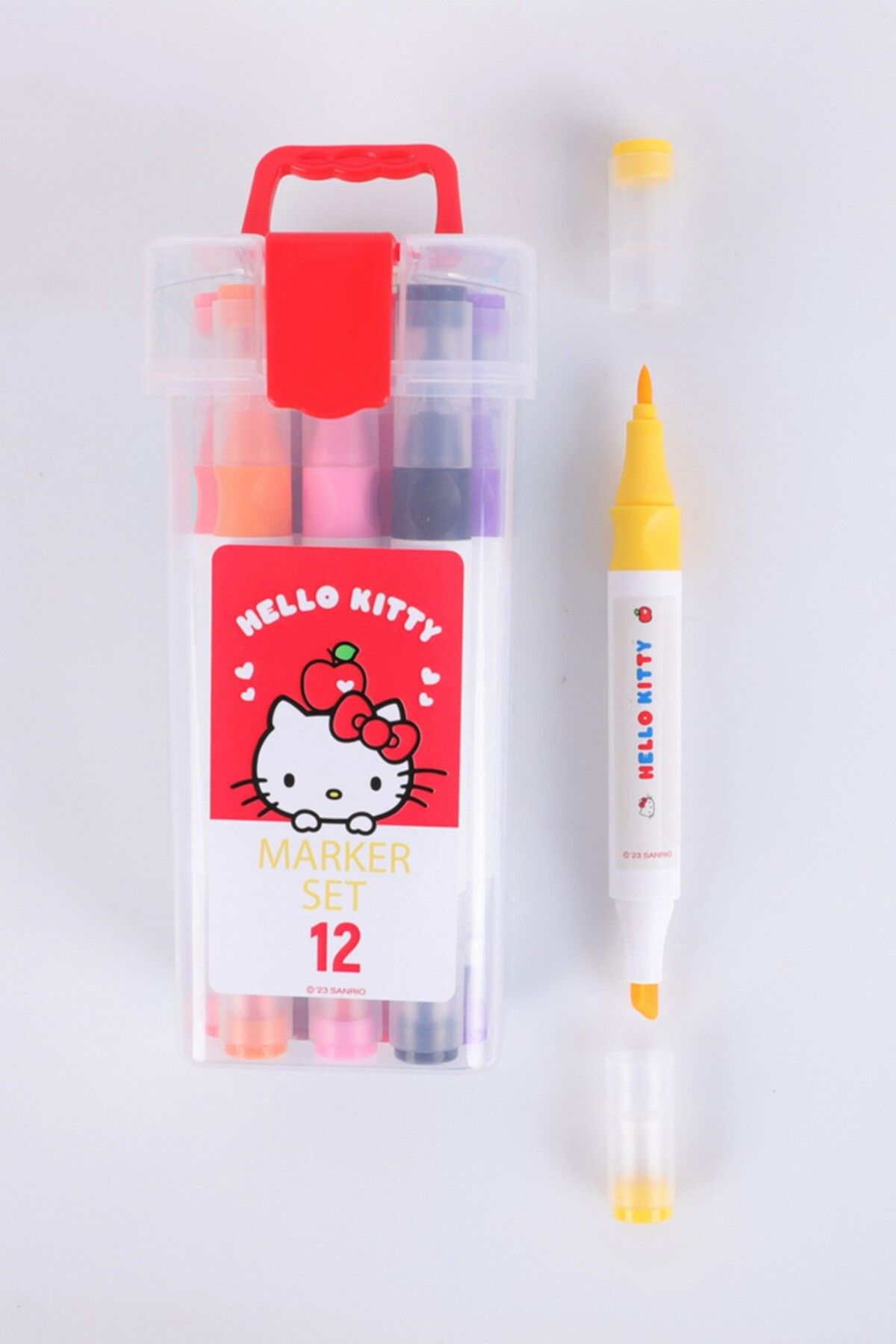 Miniso Hello Kitty Lisanslı Elma Koleksiyonu 12 Renkli Marker Set
