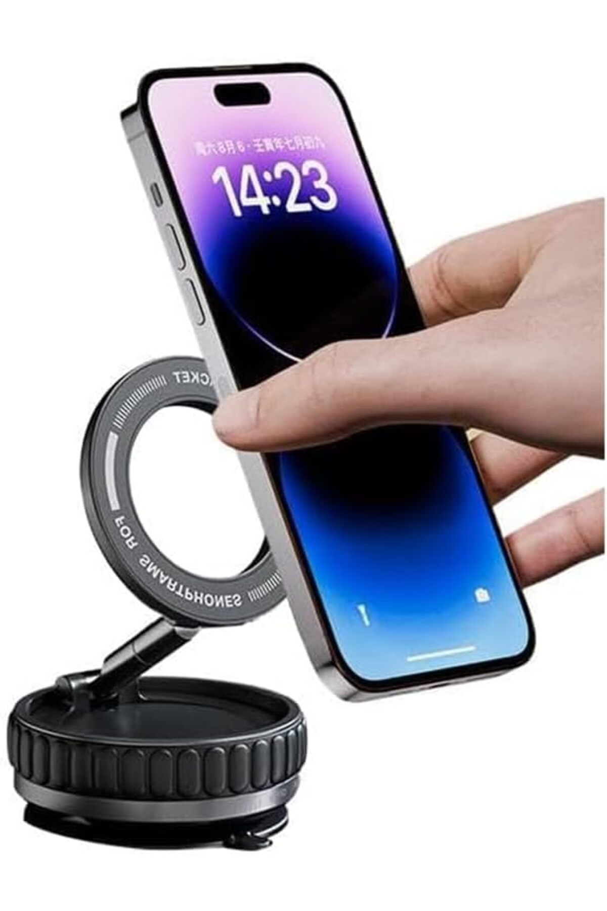 ÇAĞUR Kablosuz Araç İçi Cep Telefonu Tutucu Araç içi Montaj Süper Güçlü Vakumlu Manyetik Tel