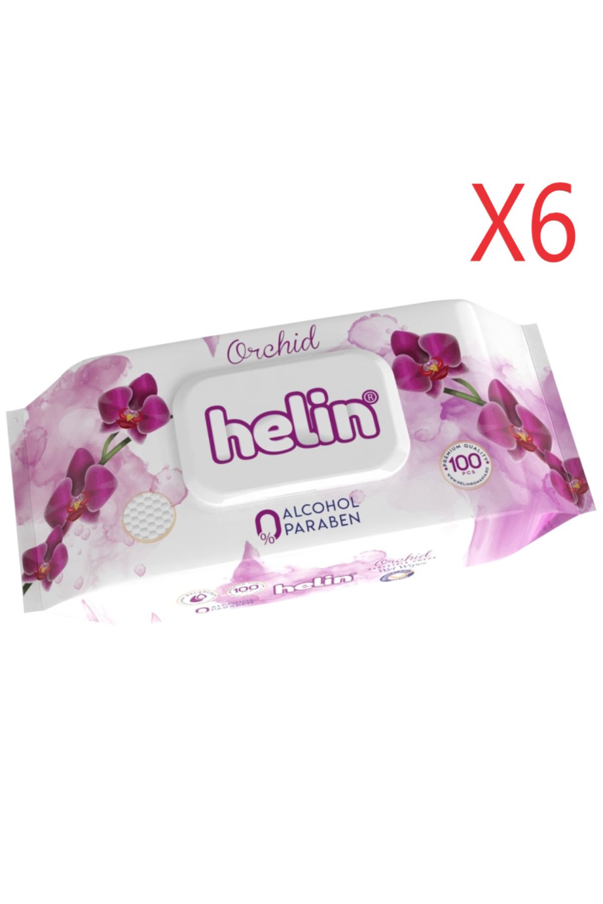 Helin X6-helin Servetele Umede 100buc Orhidee - One Size