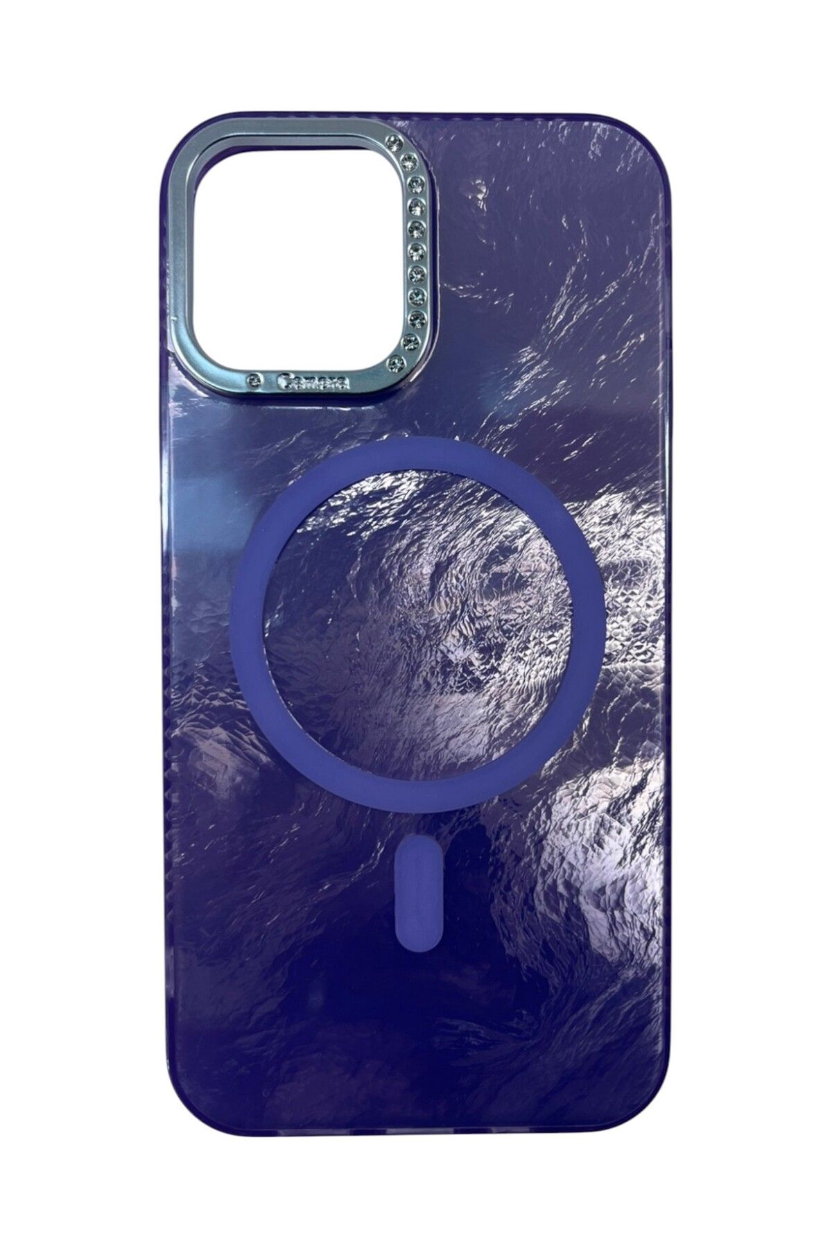 Di Aksesuar iPhone 12 Mor Marble Kılıf