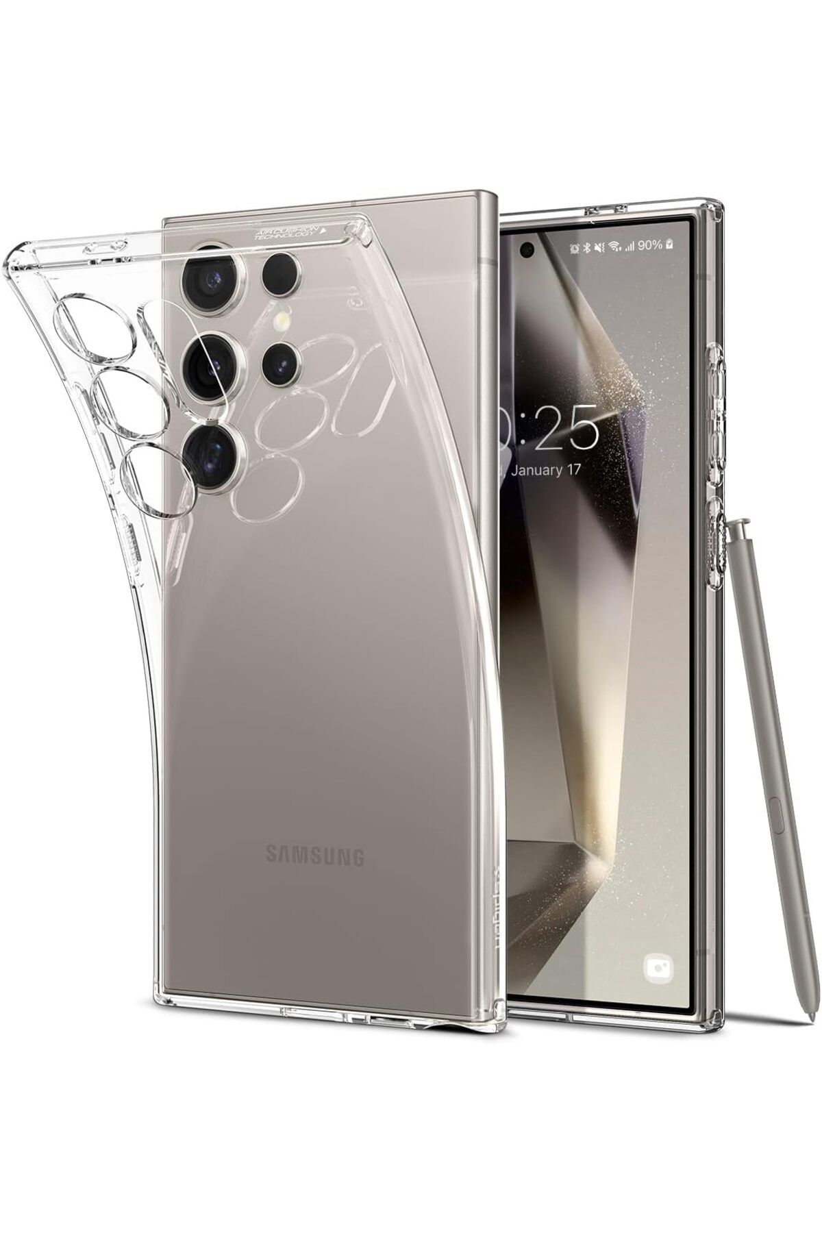 ÇAĞUR Eser Galaxy S24 Ultra Kılıf Liquid Crystal 4 Tarafı Tam Koruma Crystal Clear - ACS07283 shop 1117