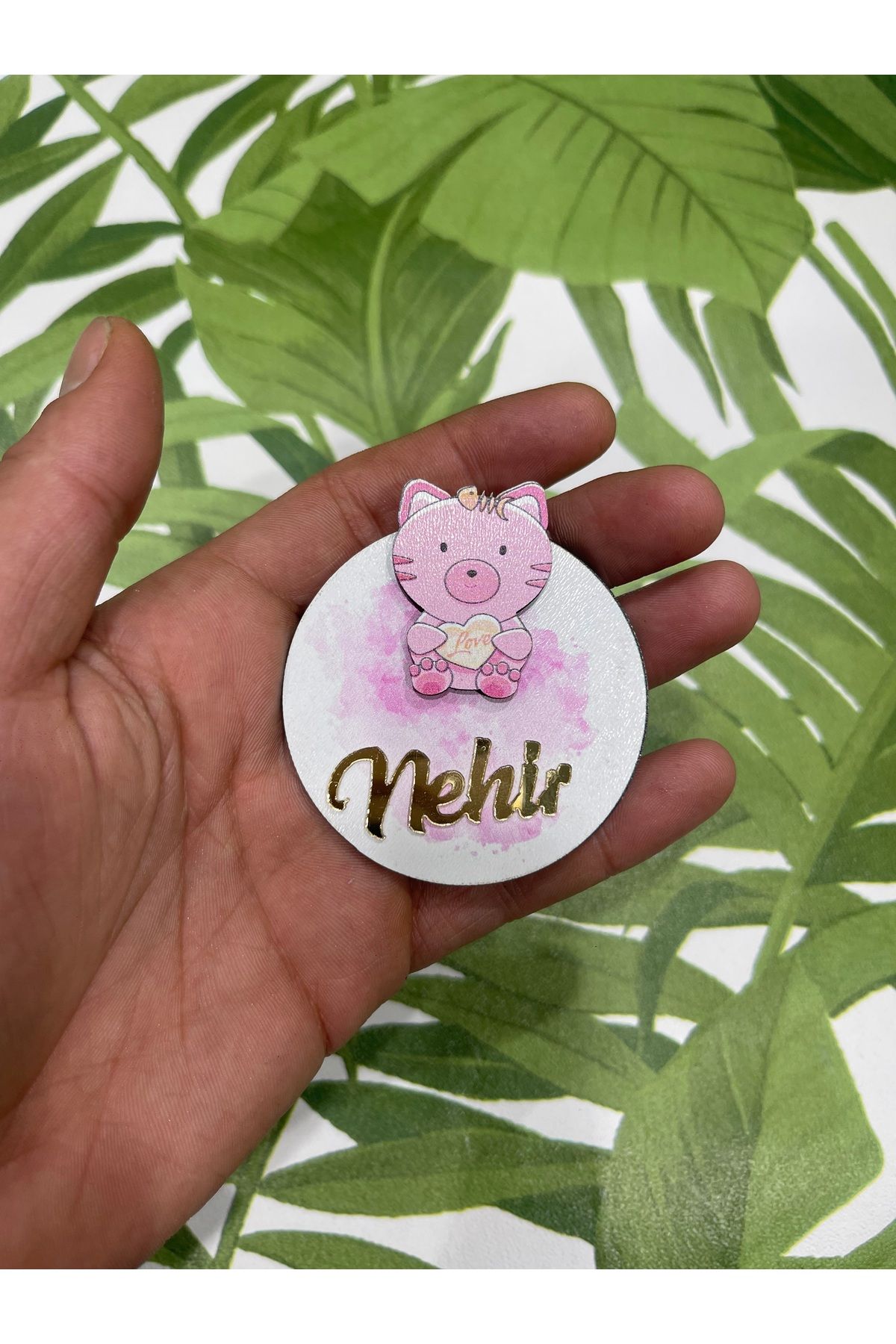 ELF REKLAM Pembe Ayıcık Kişiye Özel Figürlü Magnet 10 Adet