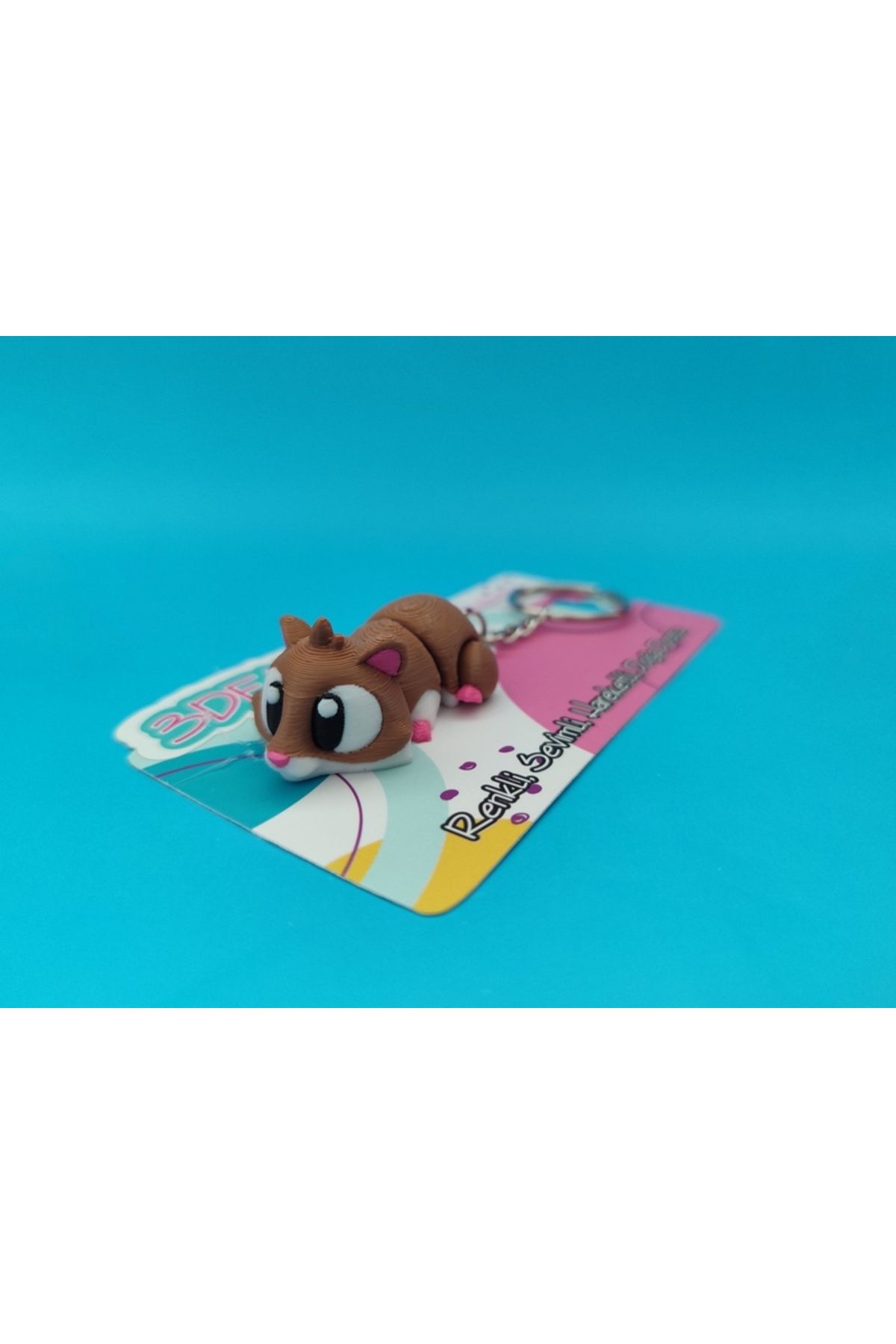 Minikbahcem Sevimli Hamster Anahtarlık - 3D Baskı Özel Tasarım