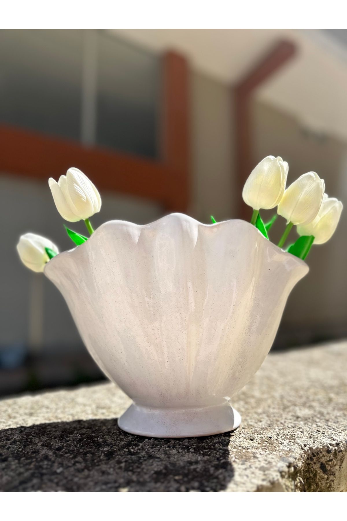 mervetasarimceramic Seramik midye vazo , vazo ,midye ,Anneler günü
