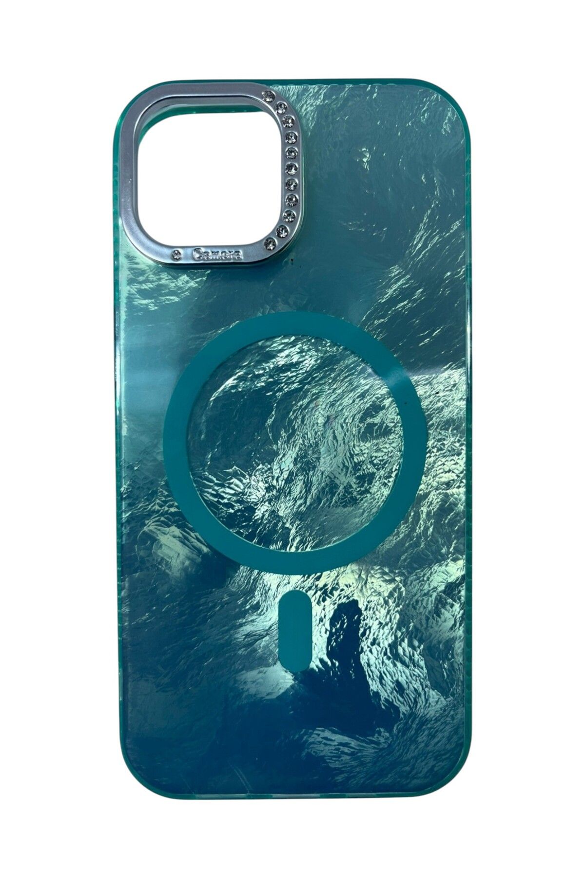Di Aksesuar iPhone 15 Turkuaz Marble Kılıf