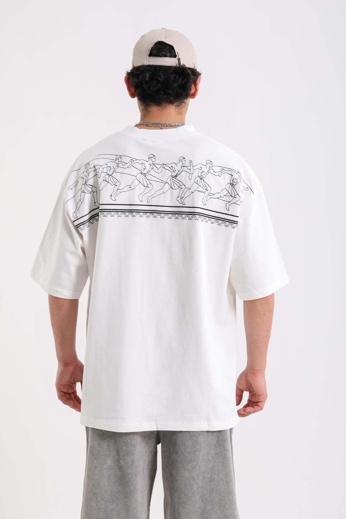 Jr.Crime Nakışlı Krem 12 Oversize Rv Tshirt