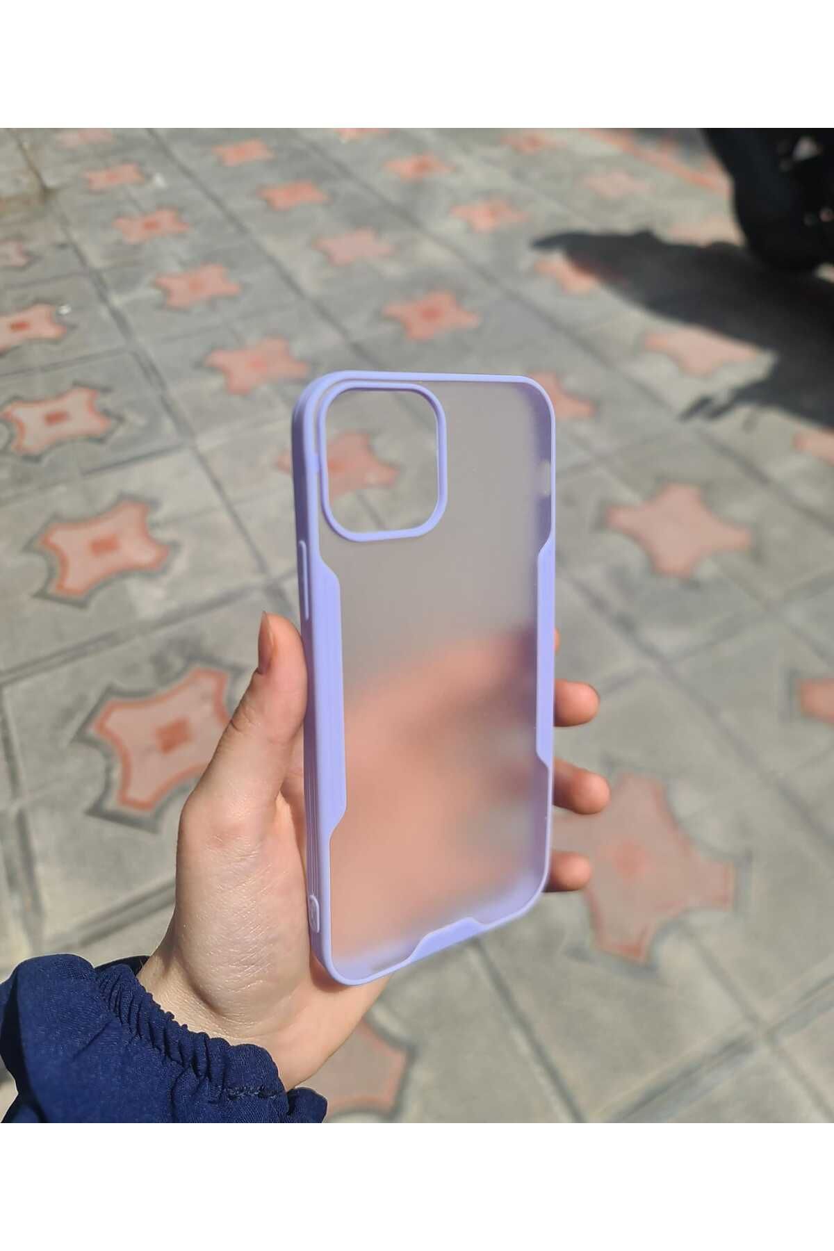 CEP-HANE Apple İphone 12-12Pro Uyumlu Kenarı Renkli Arkası Şeffaf Parfe Kapak Kılıf