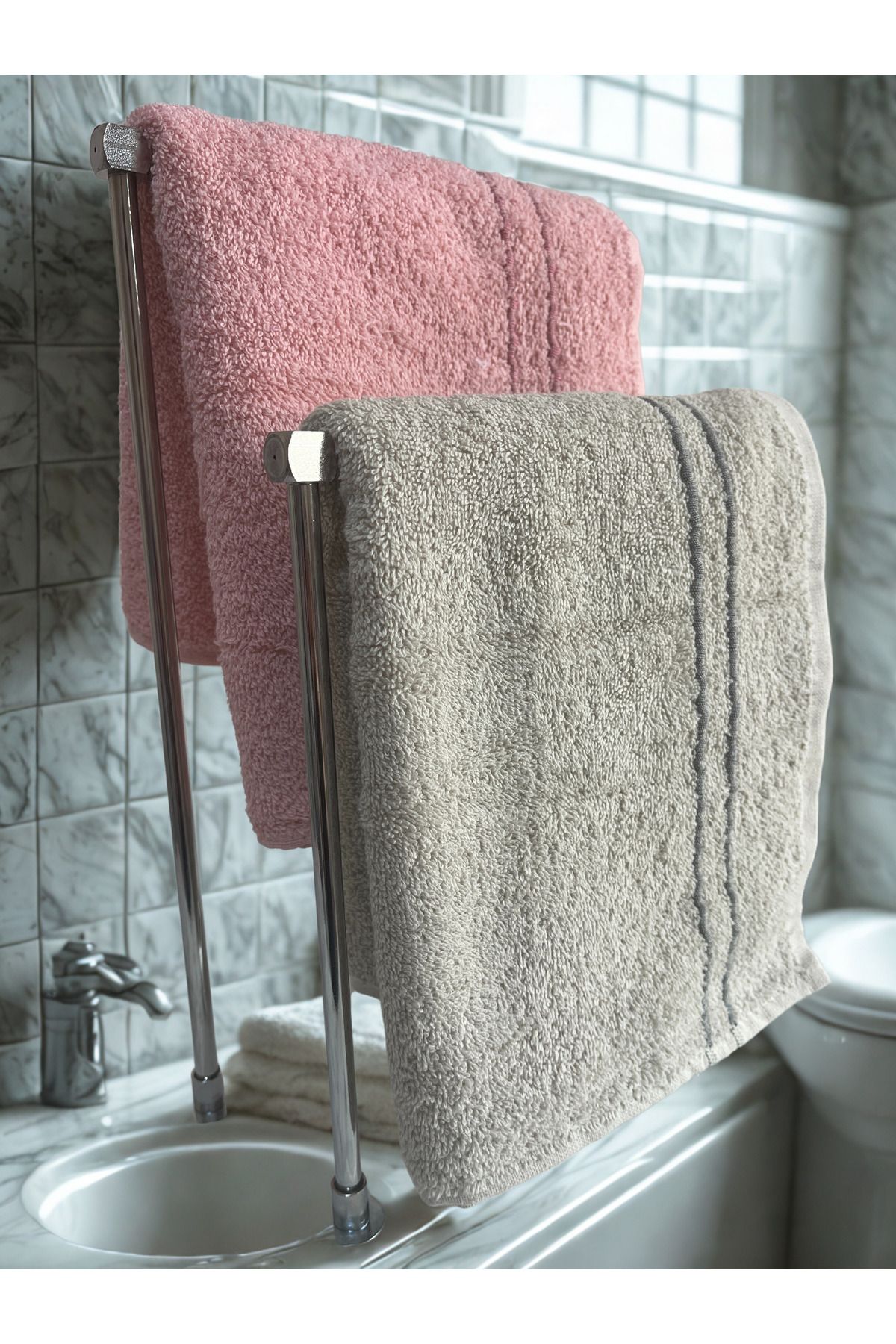 Home %100 Pamuklu Organik 2'li El&Yüz Havlusu 50x90