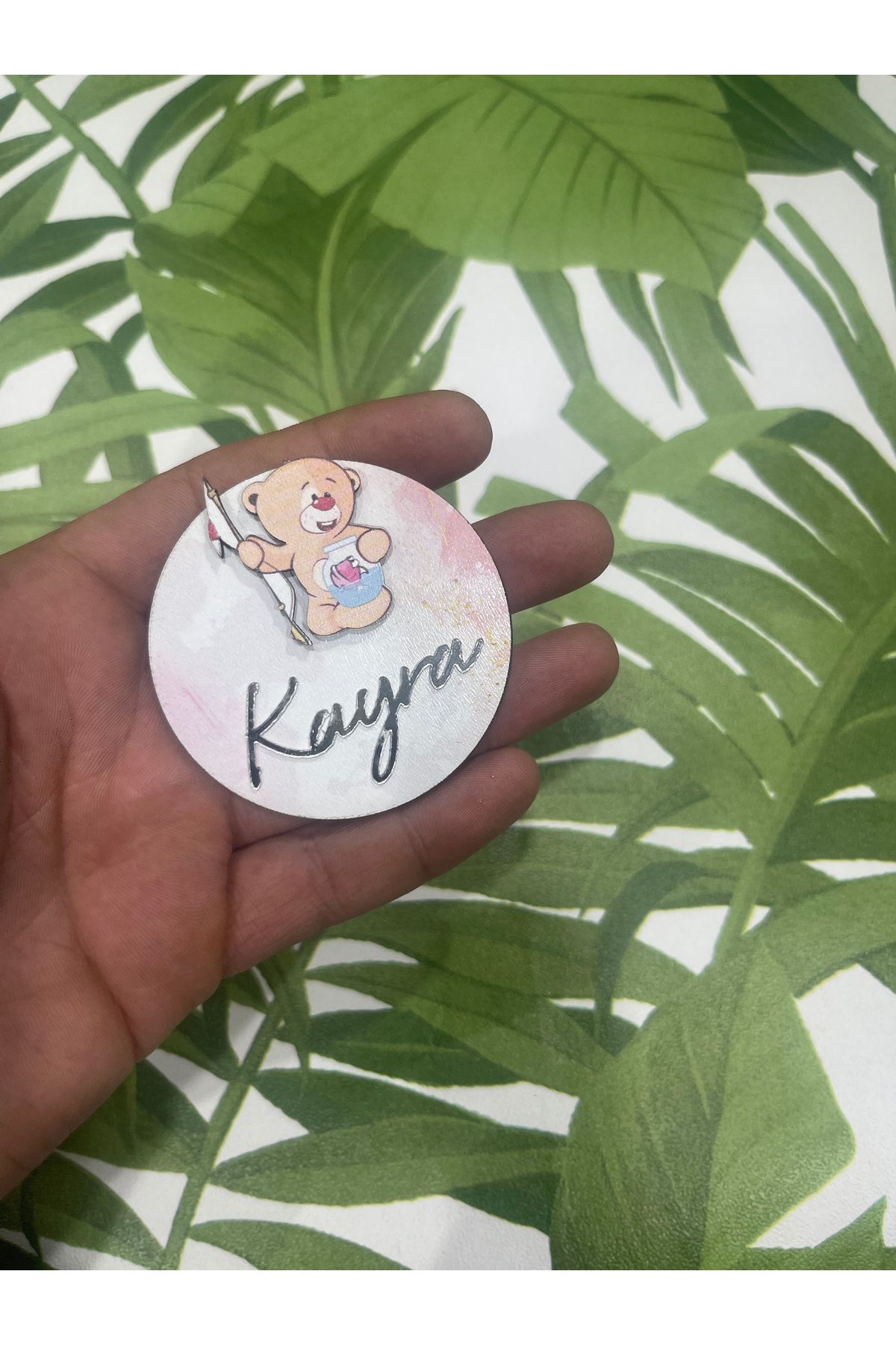 ELF REKLAM Figürlü Ahşap Baskılı Pleksi Yazılı Magnet 10 Adet