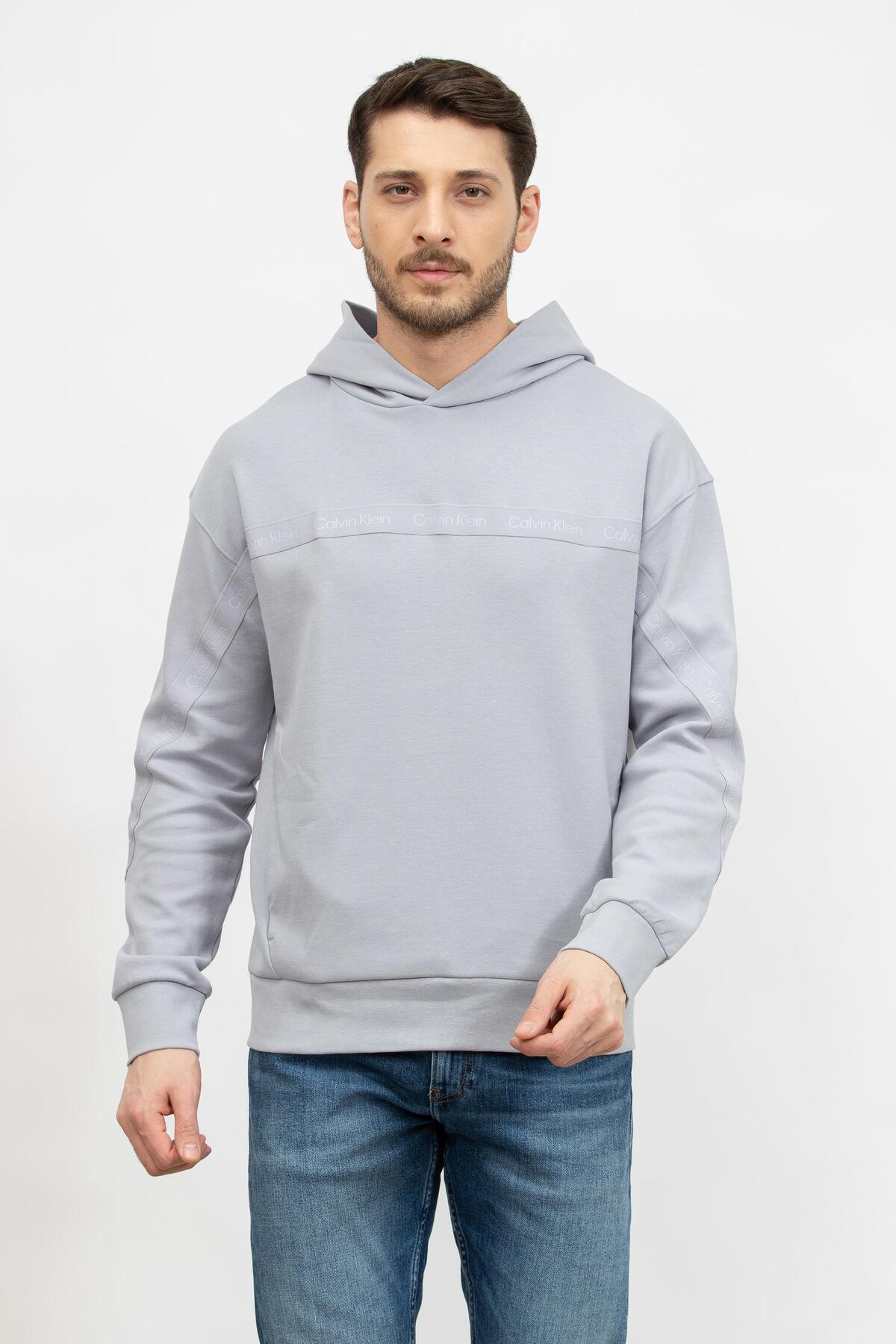 کلوین کلاین سویشرت کلاه دار مردانه طرح لوگو Tape Interlock Hoodie