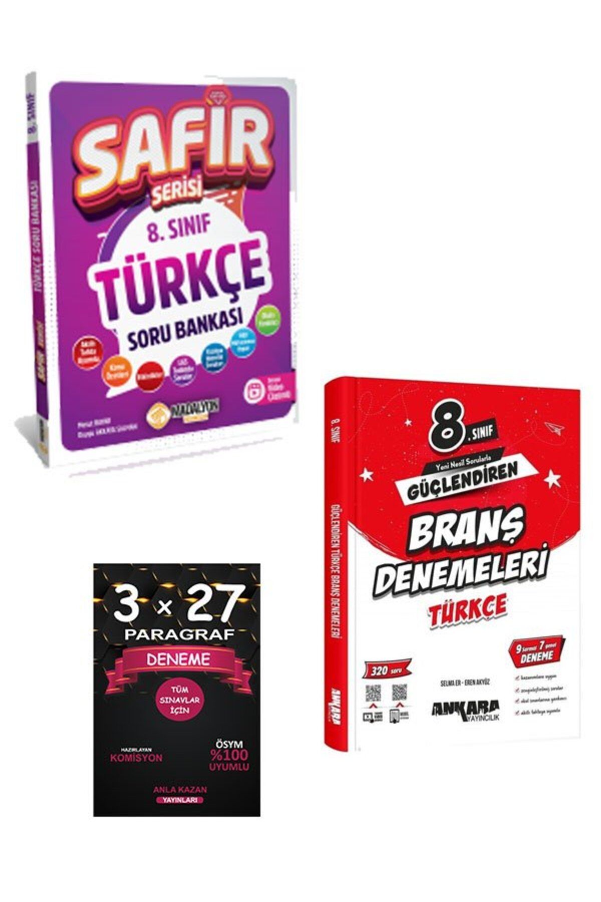 Anla Kazan Yayınları MADALYON +ANKARA YAYINCILIK- 8.SINIF SAFİR MATEMATİK SORU BANKASI+DENEME
