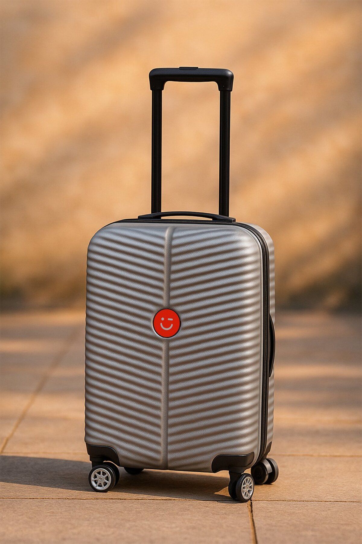 Miniso Abs Açık Gri Valiz - Küçük Boy