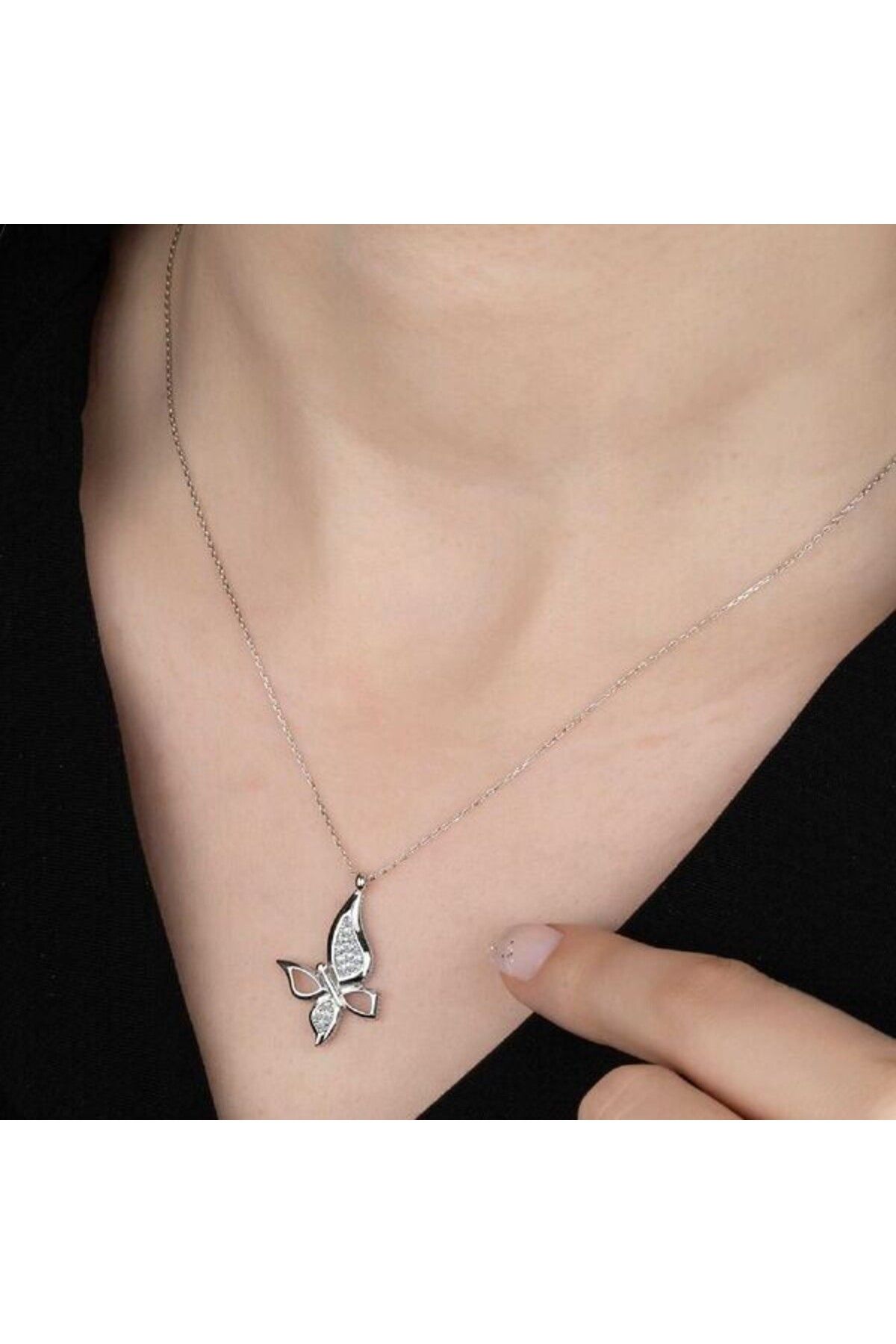 shop Kelebek 925 Ayar Gümüş Kolye