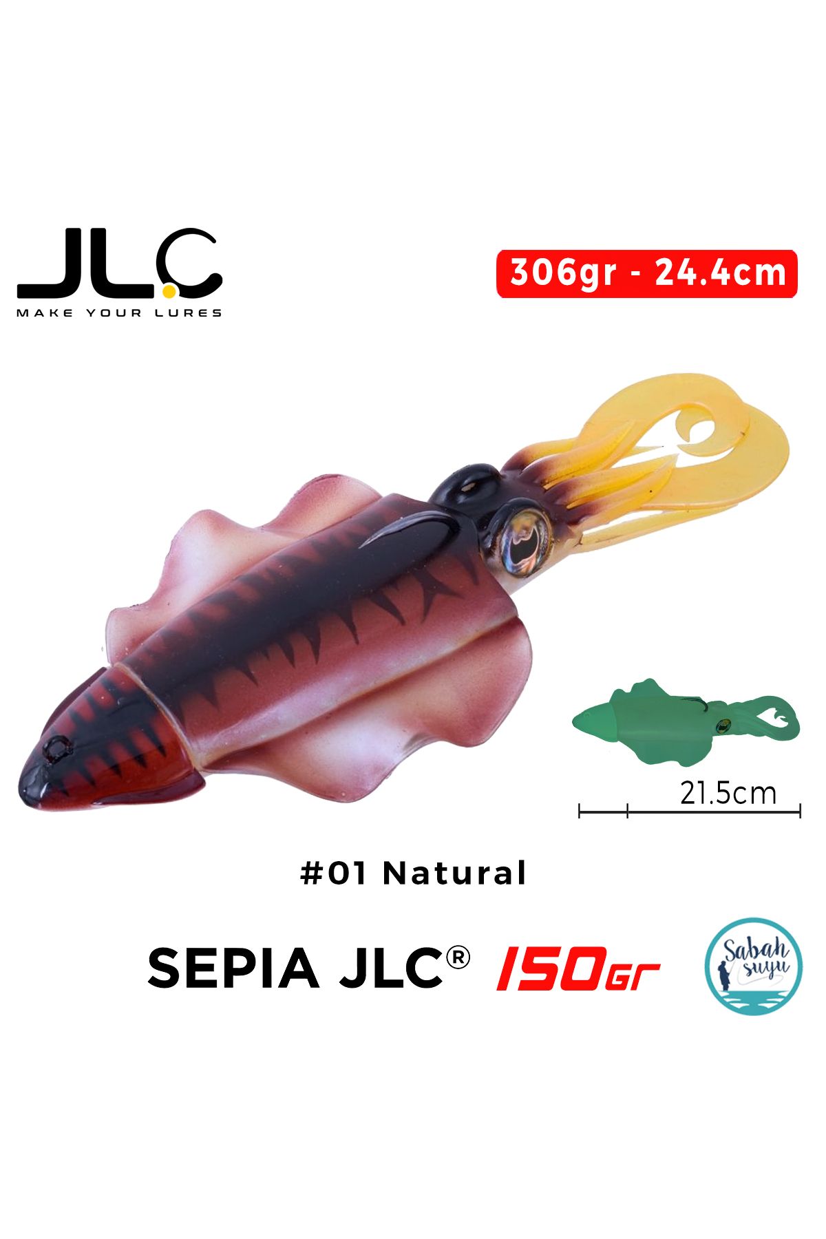 JLC Sepia 150 Set 306gr 24.4cm #01 Natural Silikon Sübye