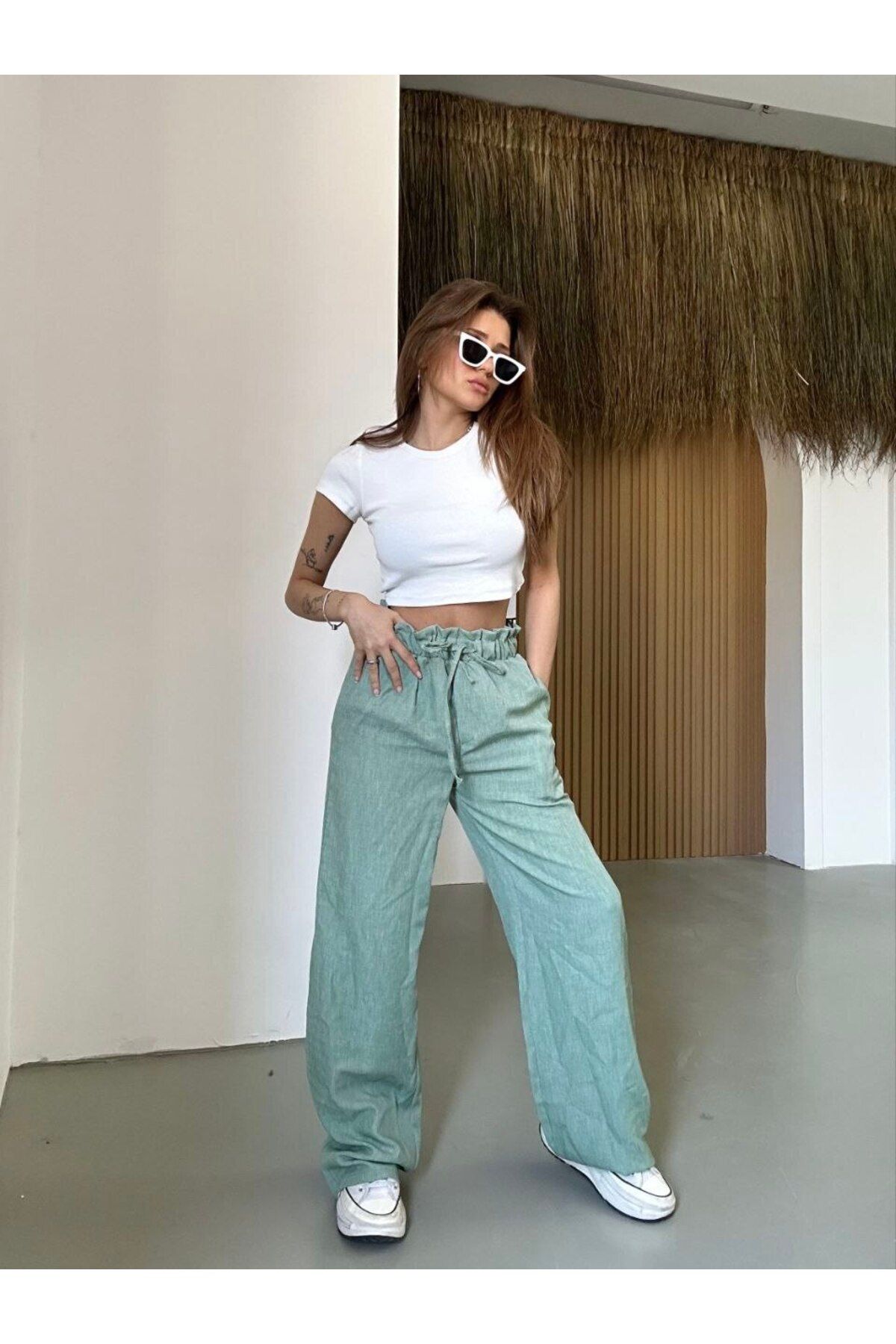NOYA BUTİK Beli Lastikli Rahat Pantolon