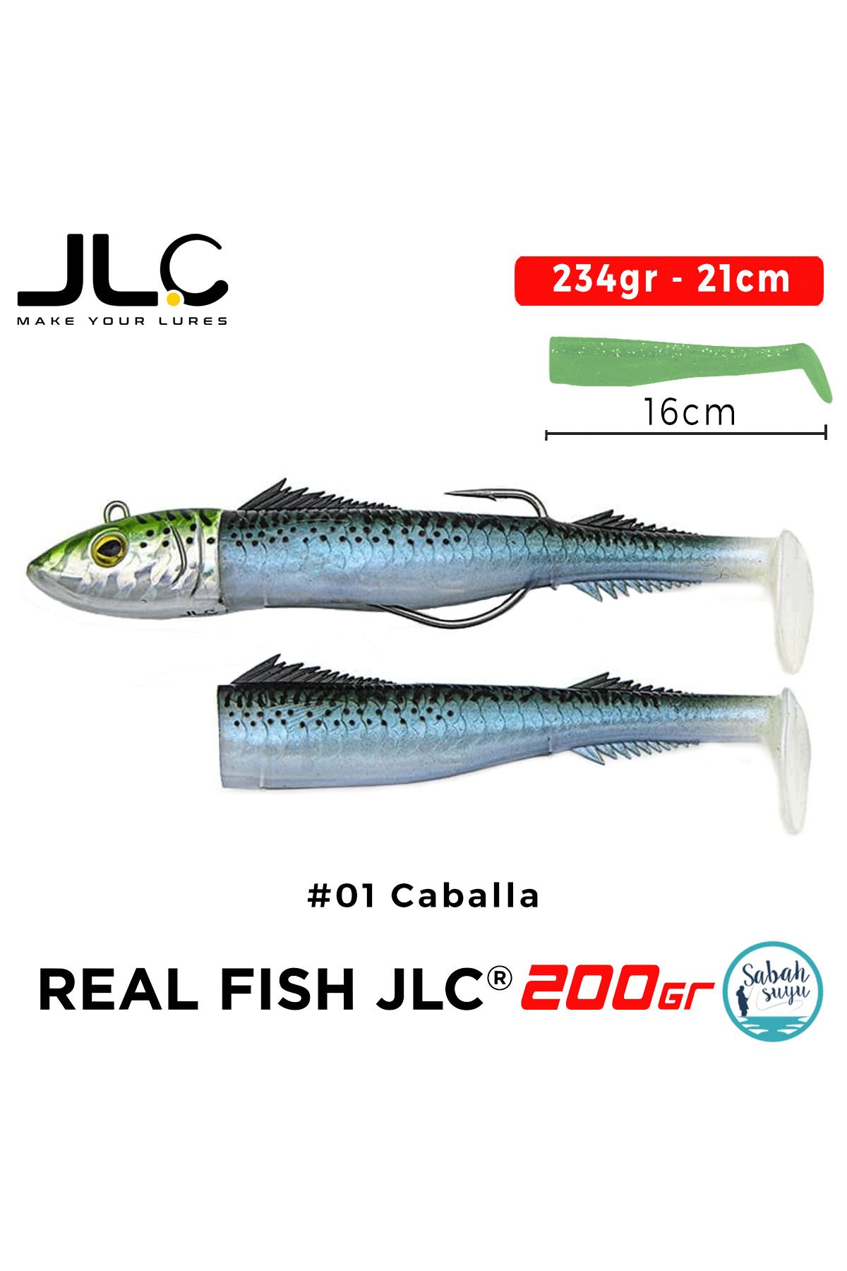 JLC Real Fish 200 Combo Set 234gr 21cm #01 Caballa (2+1) Silikon Balık