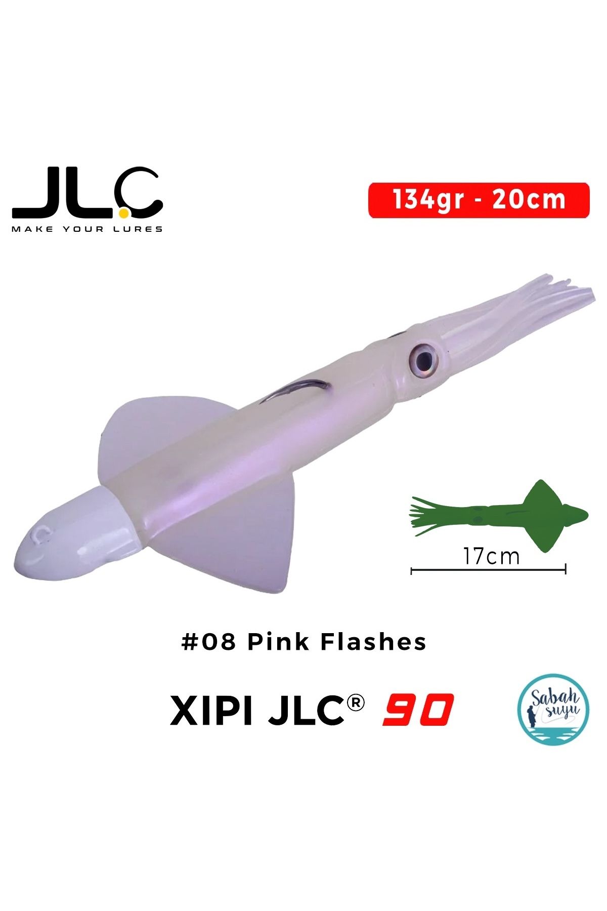 JLC Xipi 90 Set 134gr 20cm #08 Pink Flashes Silikon Kalamar