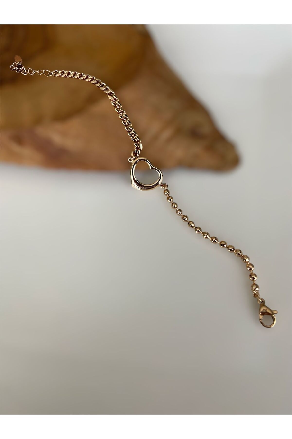 Allen Accessories KALP MODEL TASARIM ROSE GOLD ÇELİK BİLEKLİK