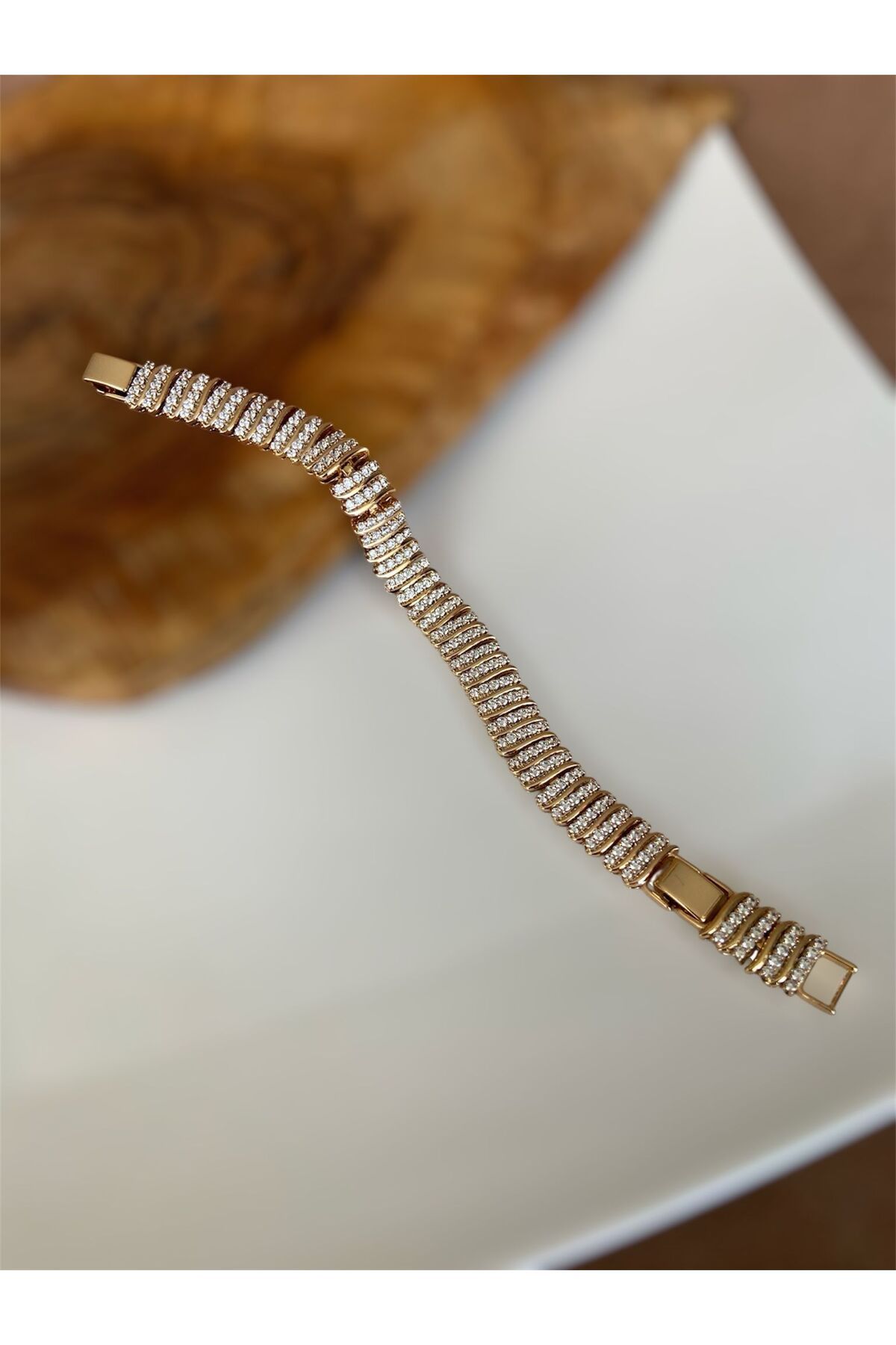 Allen Accessories ROSE RENK KARARMAZ ÇELİK ZİRKON BİLEKLİK