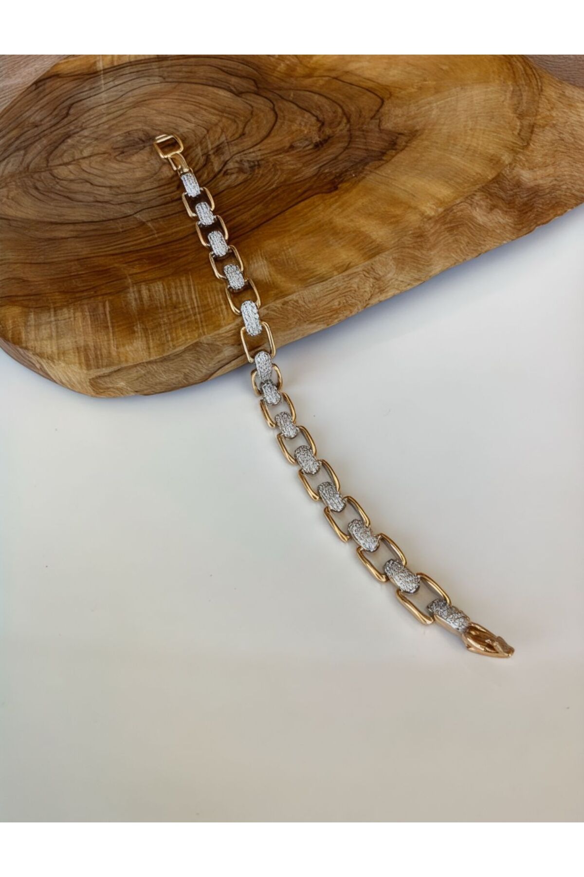 Allen Accessories ROSE ZİRKON TAŞLI ÇELİK BİLEKLİK