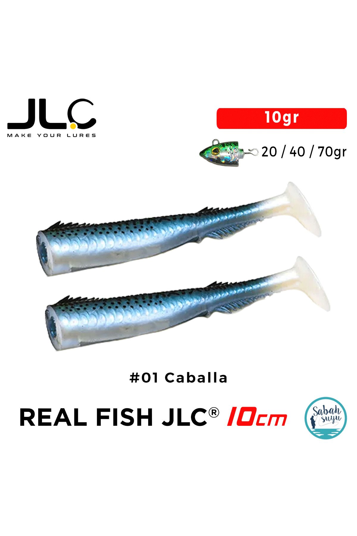 JLC Real Fish 10cm 10gr #01 Caballa Silikon Kuyruk (2 Adet)