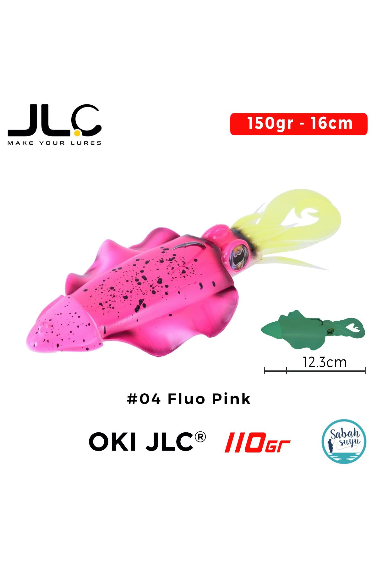 JLC Oki 110 Set 150gr 16cm #04 Pink Silikon Sübye