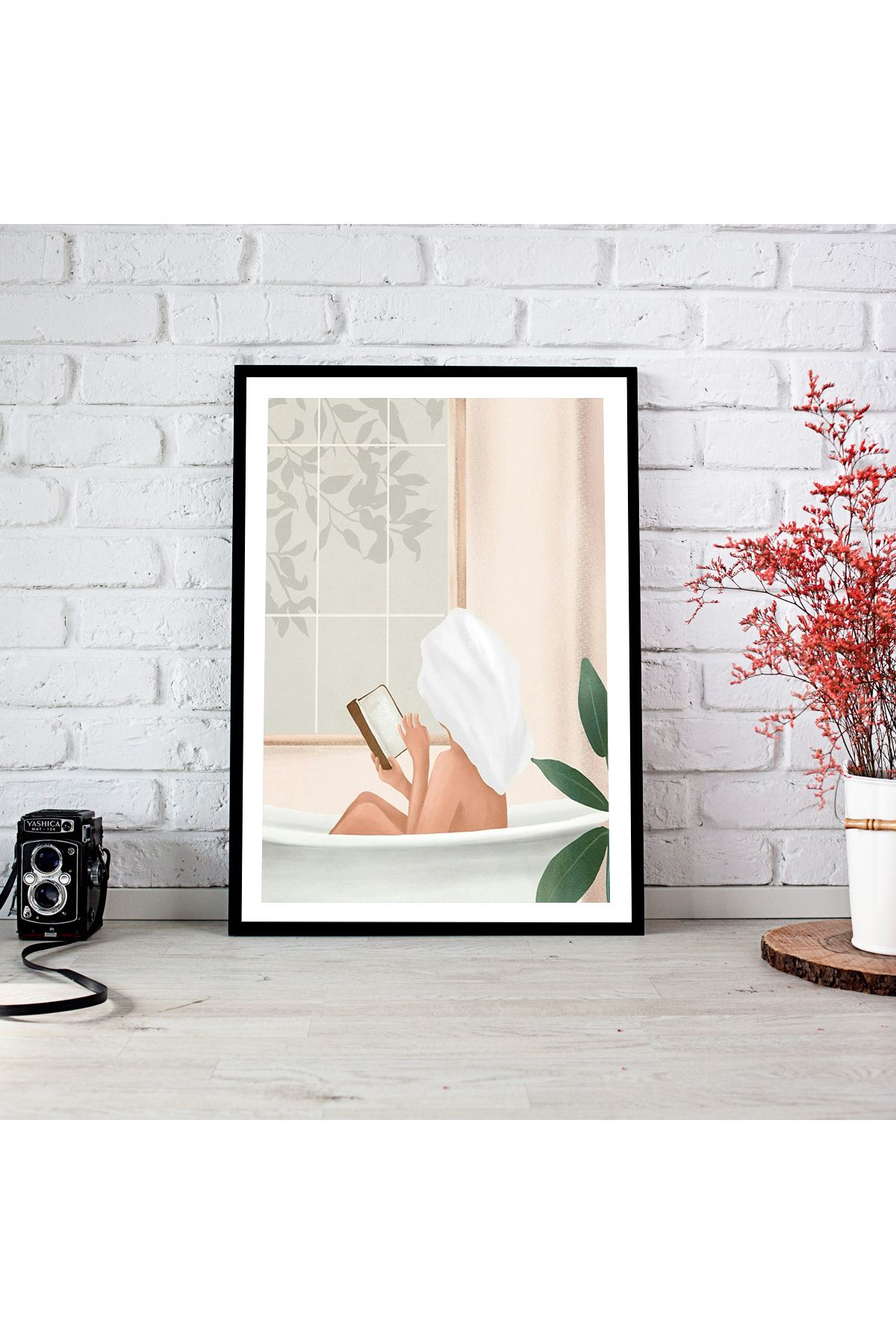 woodsia Çerçeve Görünümlü Çerçevesiz MDF Poster Tablo MDF_TEK_LİGURE
