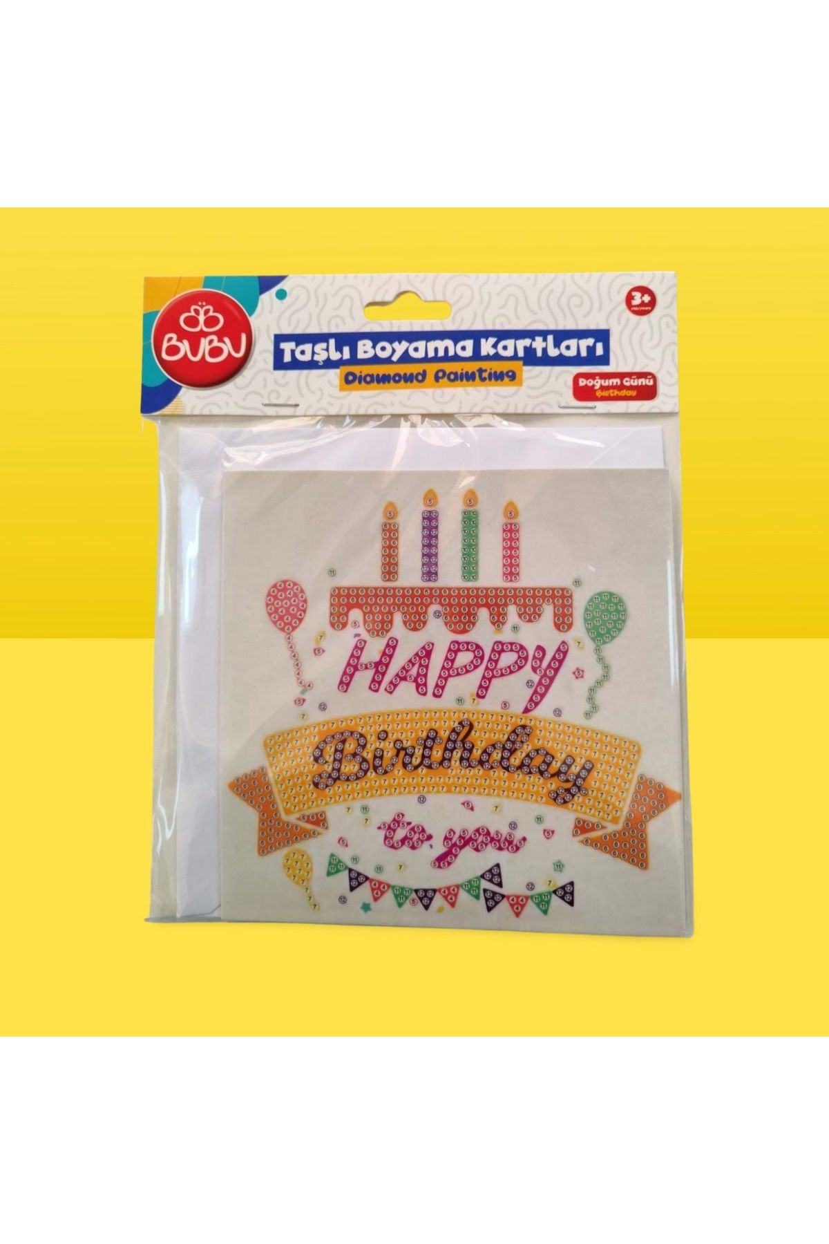 Bubu Bu-Bu Taşlı Boyama Kartları Asortili