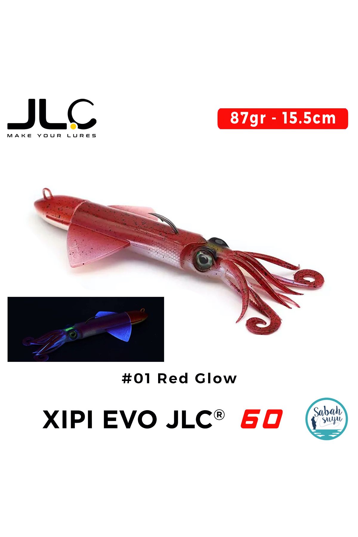 JLC Xipi Evo 60 Set 87gr 15.5cm #01 Red Glow Silikon Kalamar