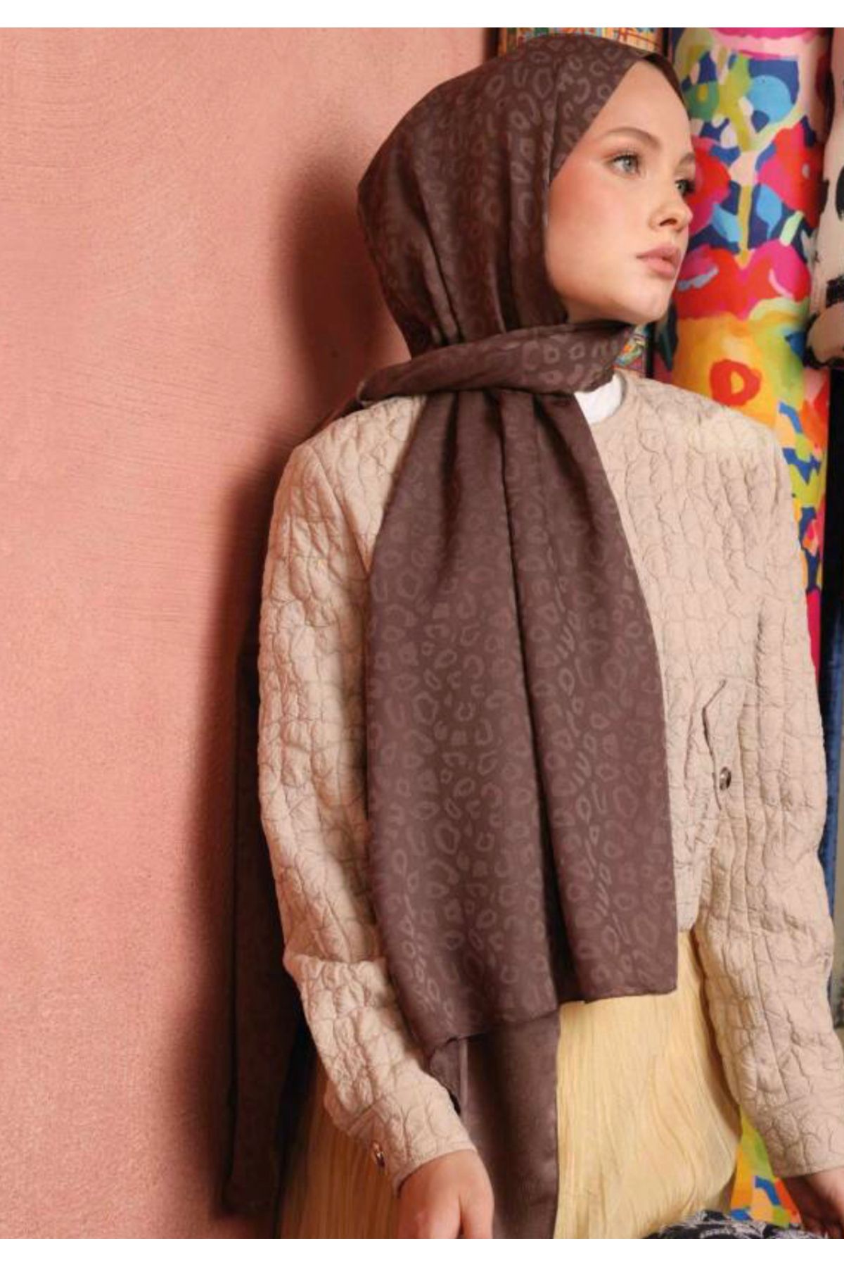 VALOR Scarf leopar desen şal