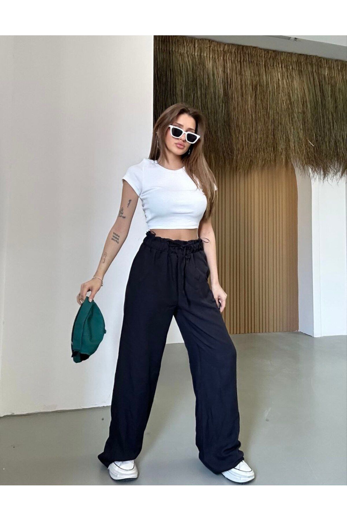 NOYA BUTİK Beli Lastikli Rahat Pantolon