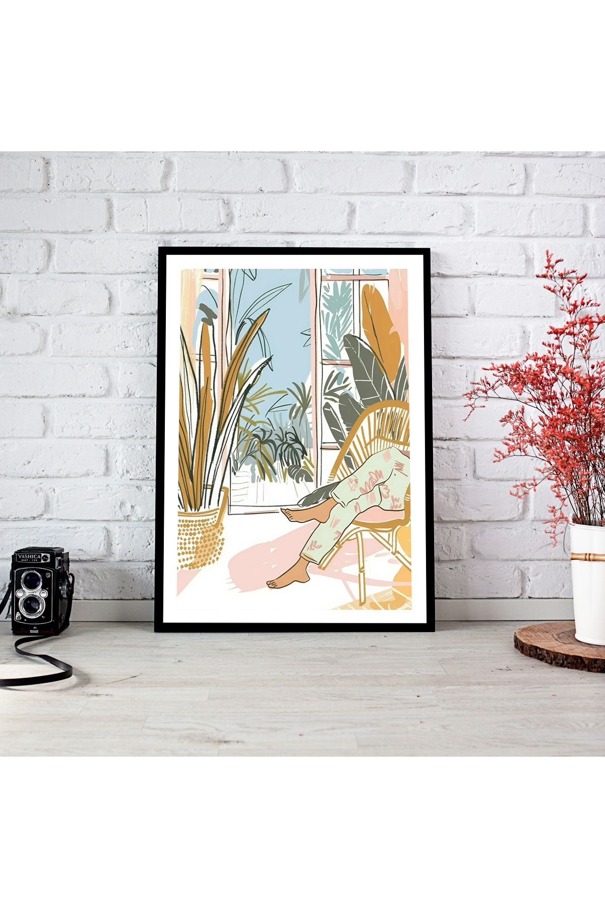 woodsia Çerçeve Görünümlü Çerçevesiz MDF Poster Tablo MDF_TEK1181