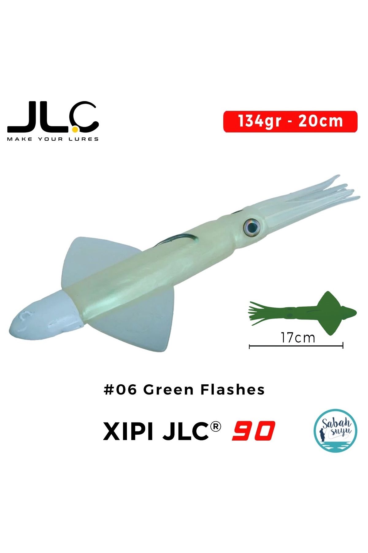 JLC Xipi 90 Set 134gr 20cm #06 Green Flashes Silikon Kalamar