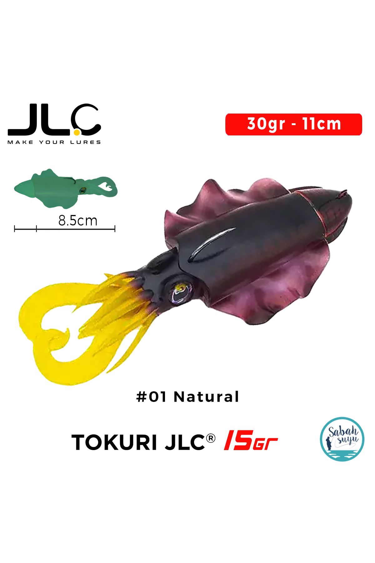 JLC Tokuri 15 Set 30gr 11cm #01 Natural Silikon Sübye