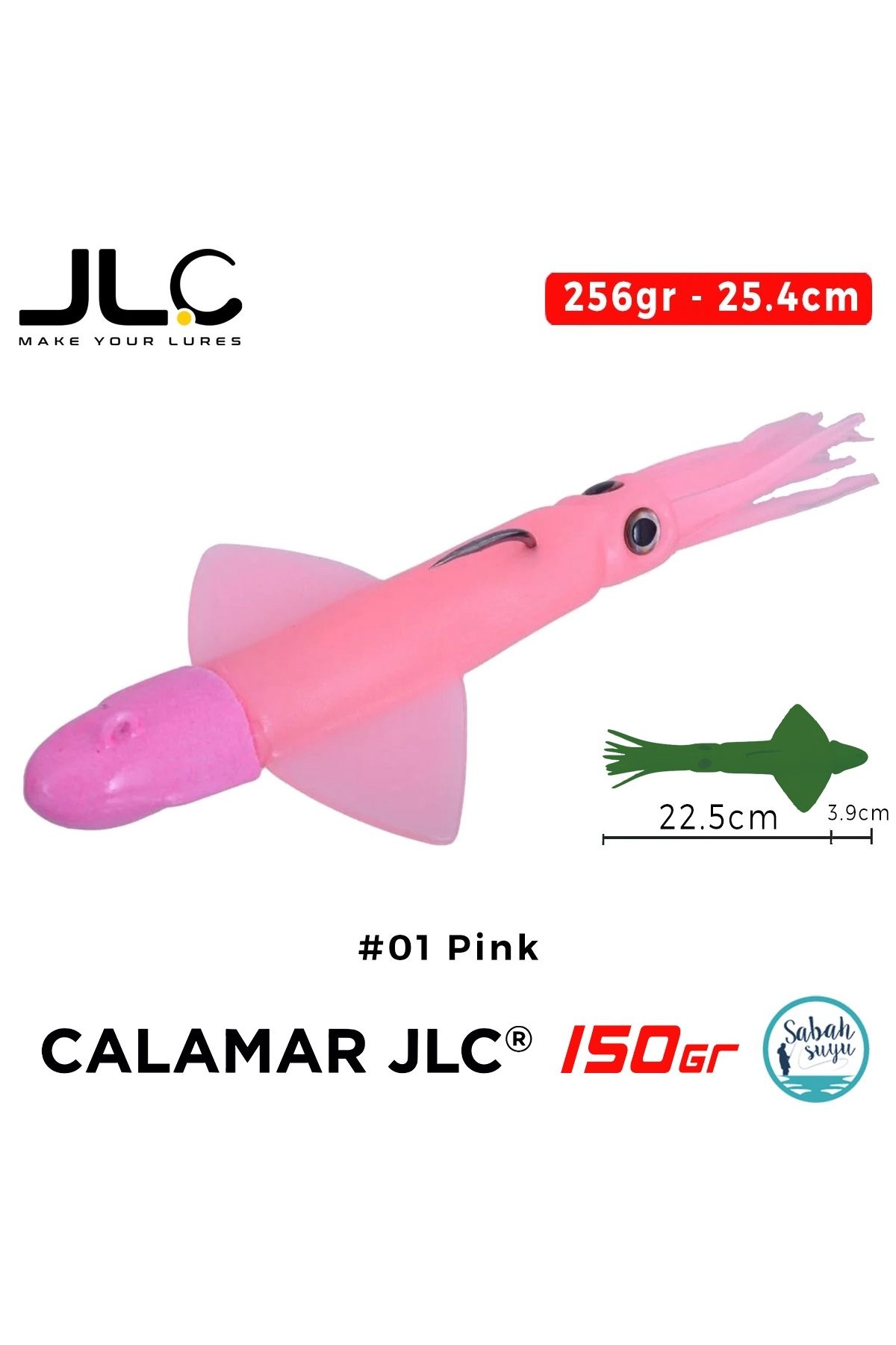 JLC Calamar 150 Set 26.4cm 256gr #01 Pink Silikon Kalamar