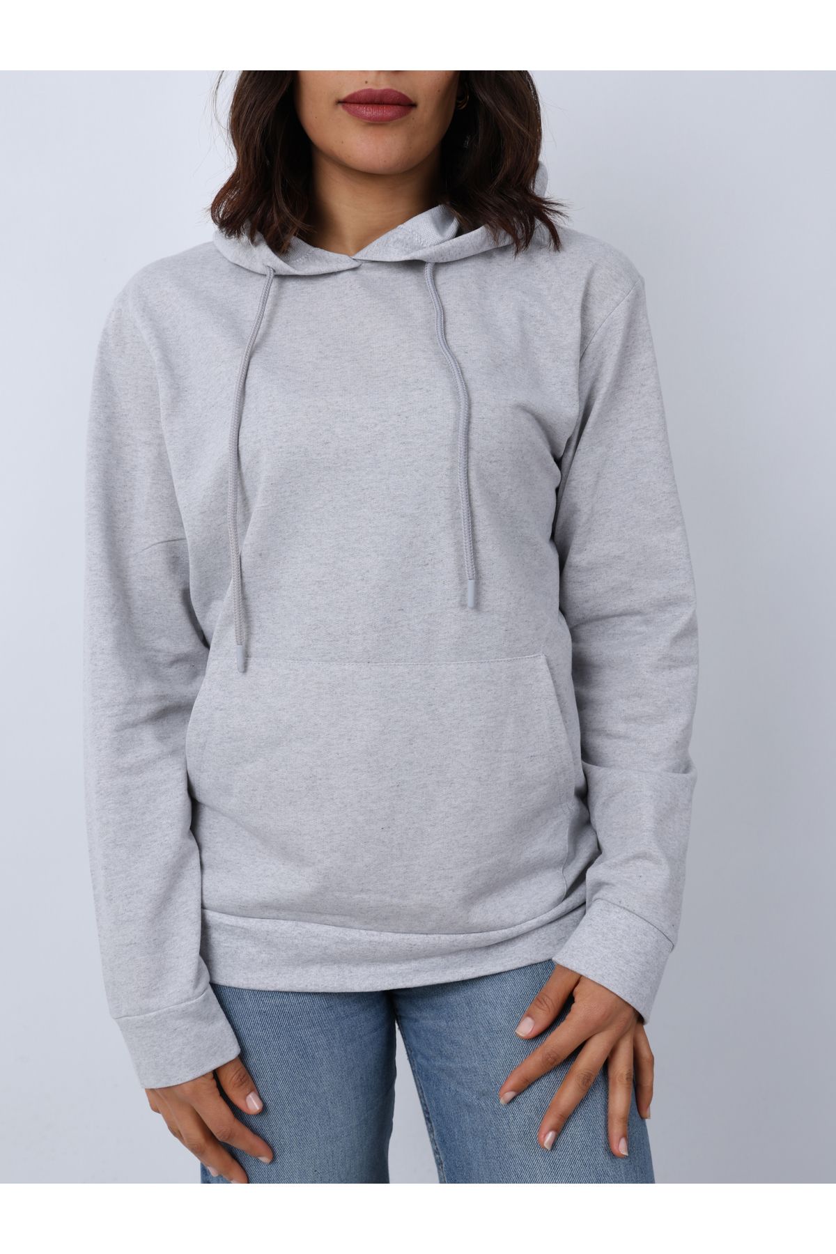 VERSCOVE Sweatshirt Kapişonlu kanguru cepli 2 iplik Mevsimlik Rahat kalıp