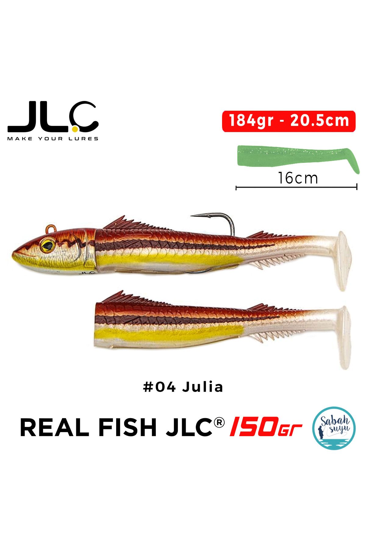 JLC Real Fish 150 Combo Set 184gr 20.5cm #04 Julia (2+1) Silikon Balık