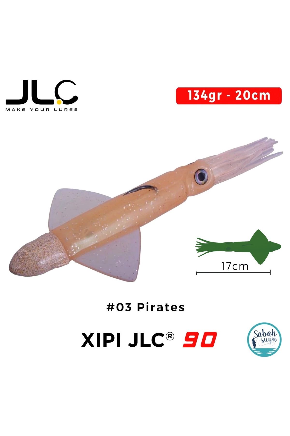 JLC Xipi 90 Set 134gr 20cm #03 Pirates Silikon Kalamar