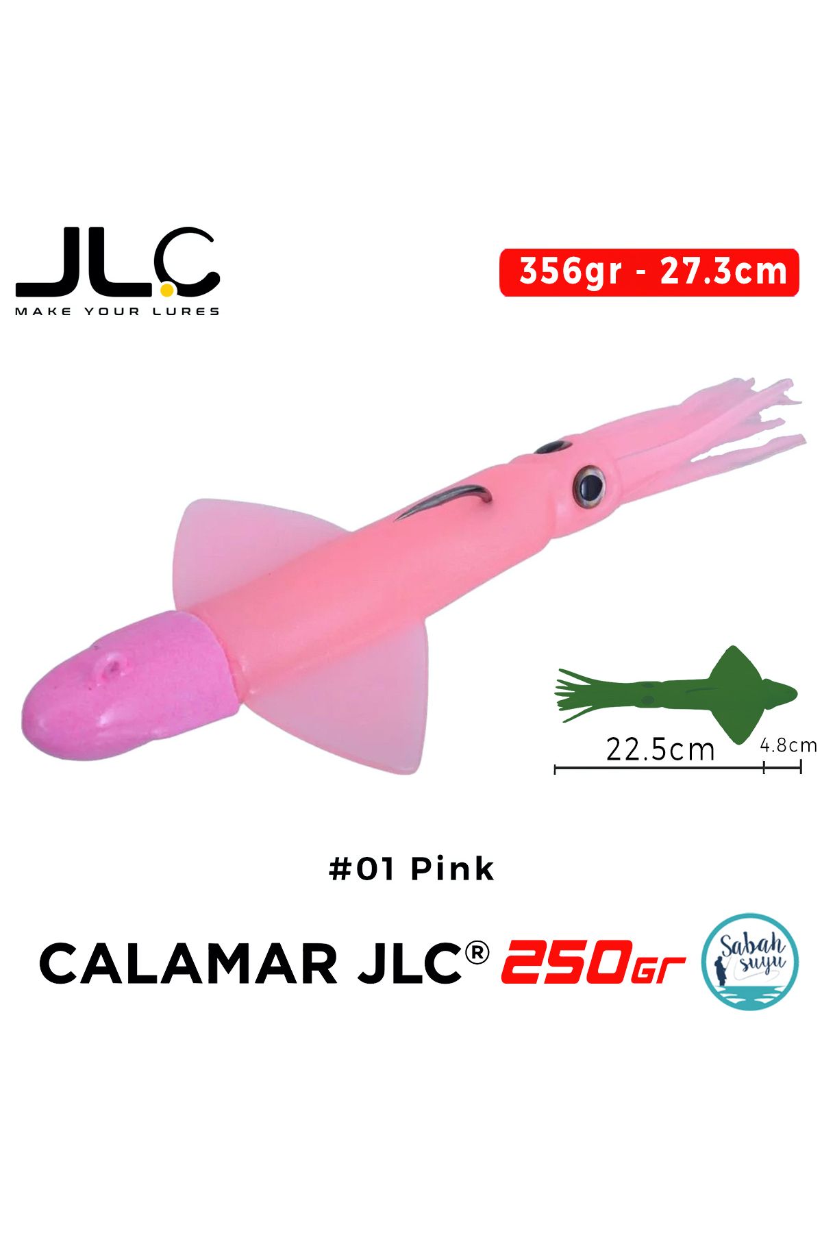 JLC Calamar 250 Set 27.3cm 356gr #01 Pink Silikon Kalamar