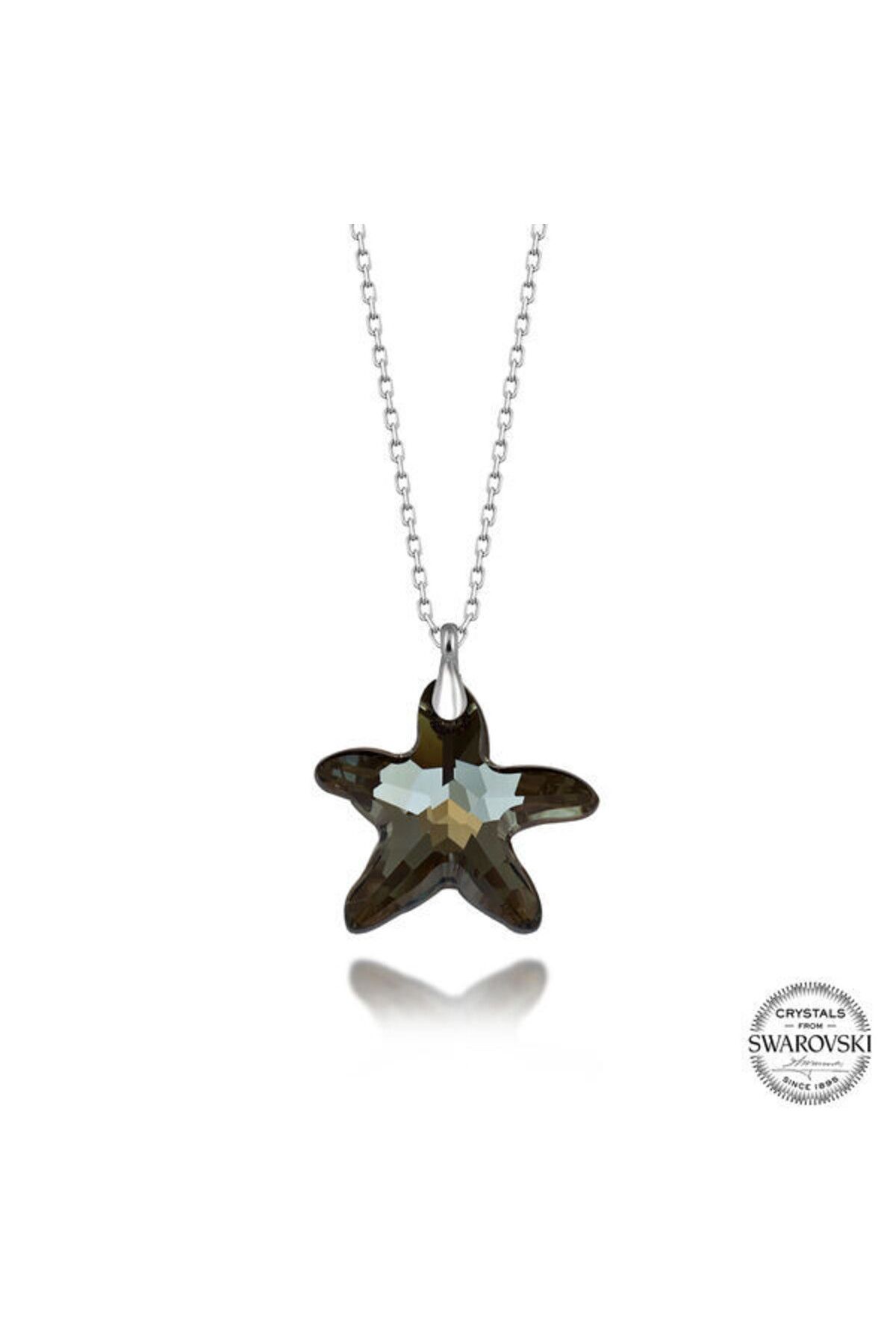 shop Crystal Taşlı Deniz Yıldızı 925 Ayar Gümüş Kolye