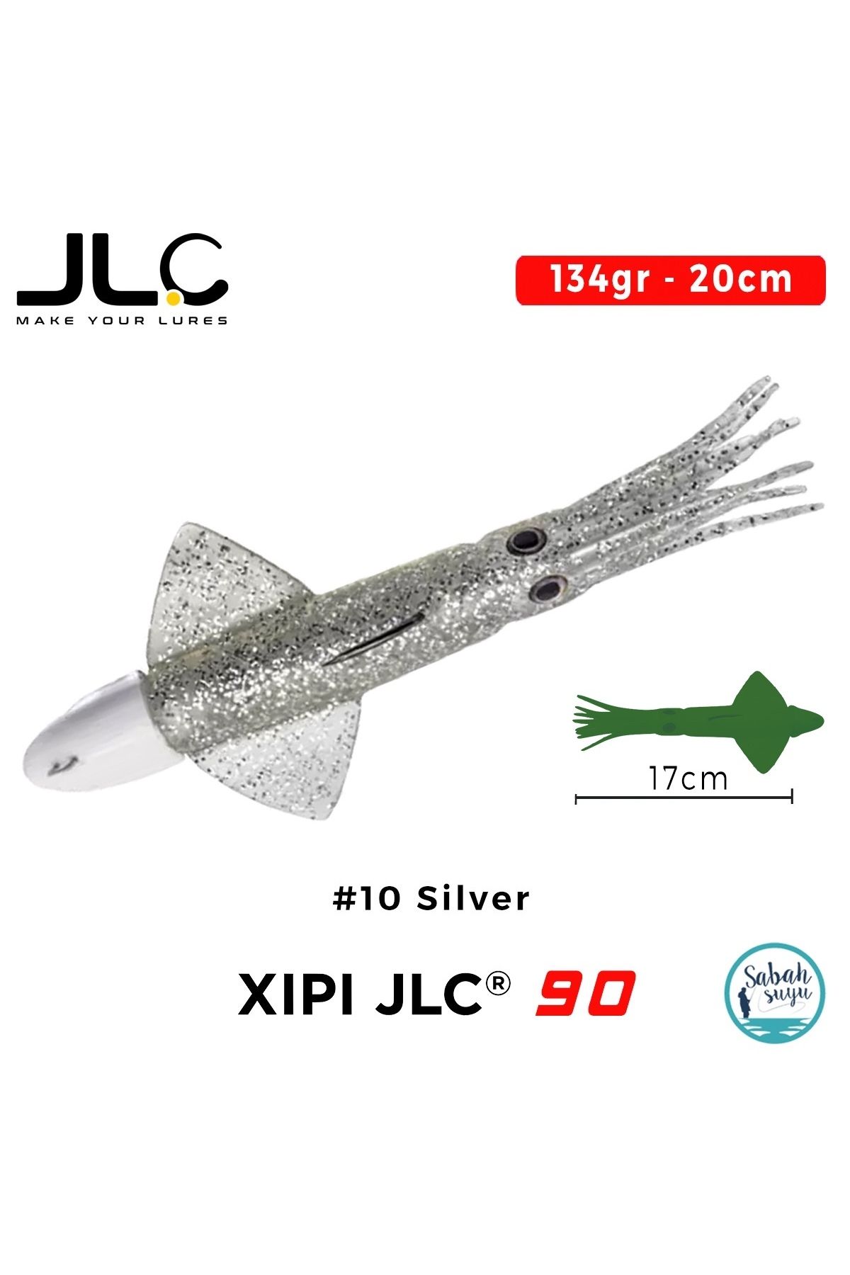 JLC Xipi 90 Set 134gr 20cm #10 Silver Silikon Kalamar