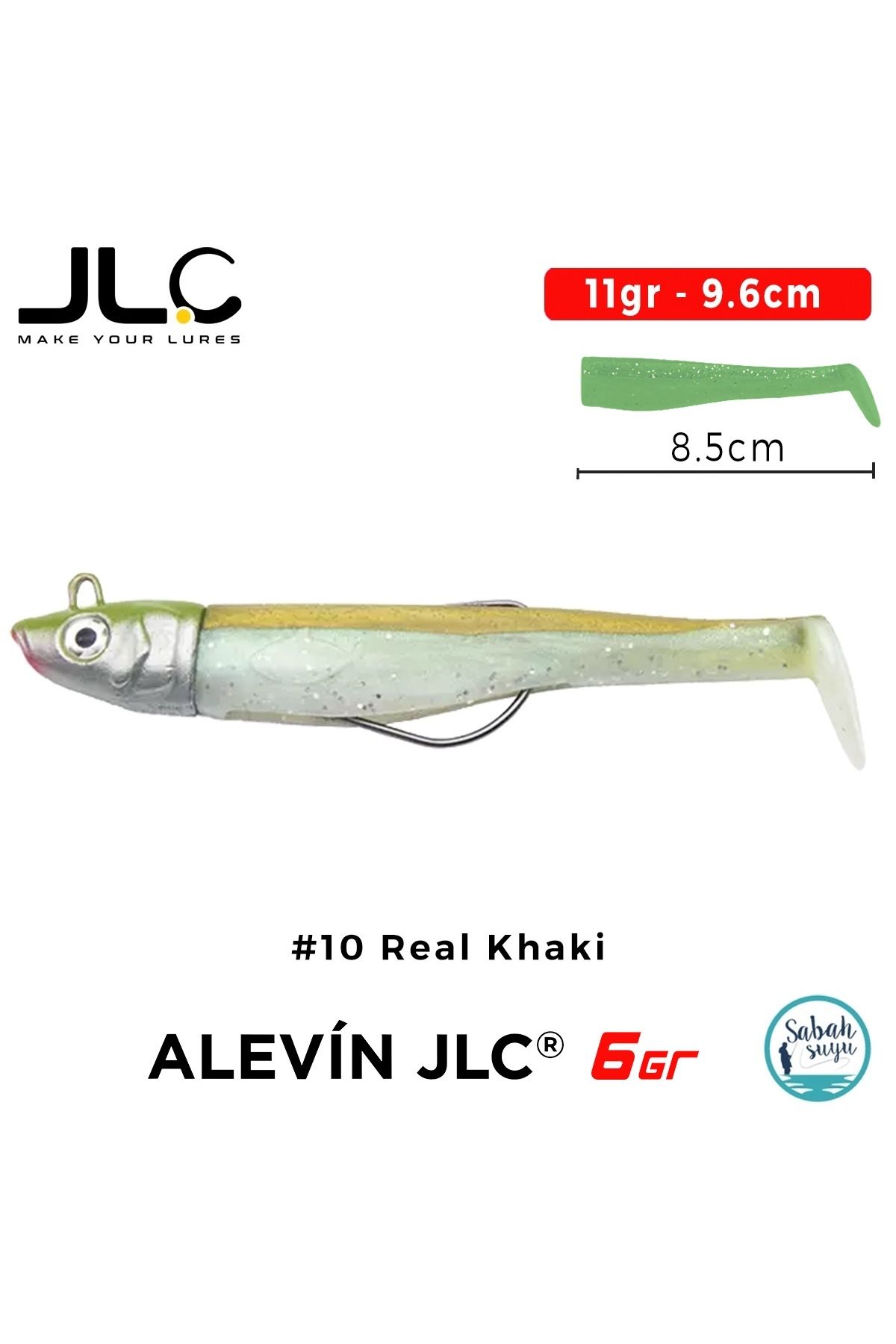 JLC Alevin Set 11gr 9.6cm #10 Real Khaki Silikon Balık
