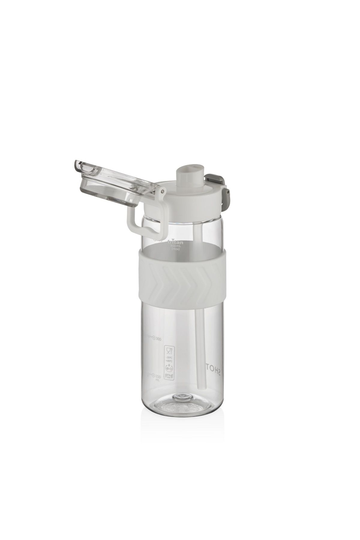 Shotay ST-7238 800ml Beyaz Pipetli Tritan Matara