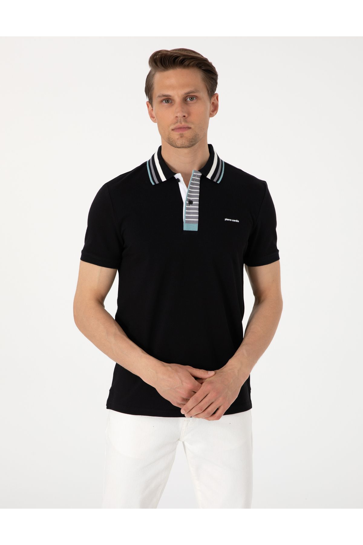 Pierre Cardin Siyah Slim Fit Tişört 50304013-VR046