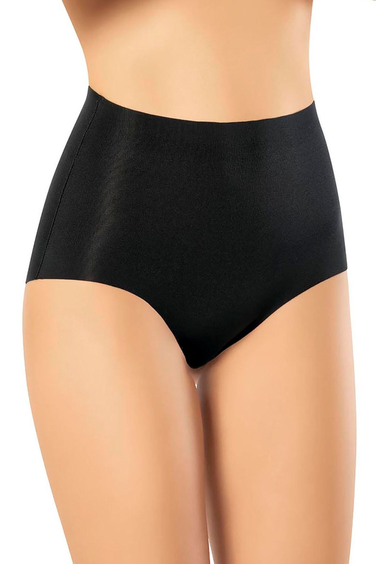 Shop58 Kadın Lazer Kesim Slikonlu Yüksek Bel Bato Slip