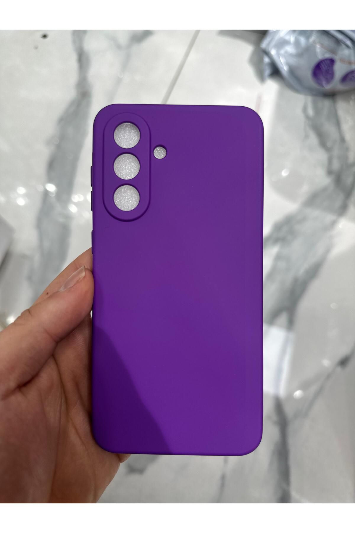 Bilişim Akademi Samsung Galaxy A26 Silikon Kılıf Yumuşak Kılıf Korumalı Kılıf Düz Renk - Mor