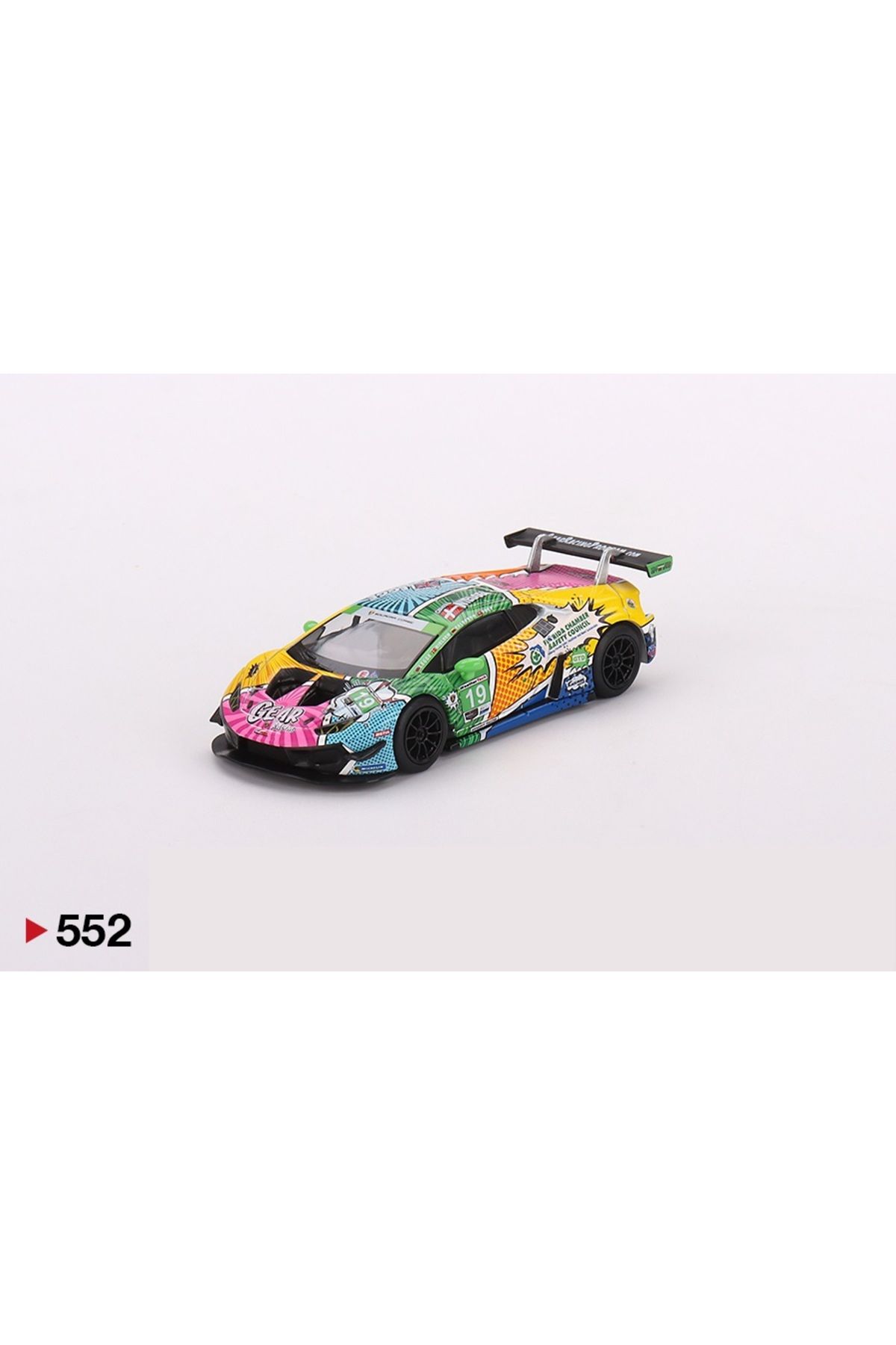 mini gt 1/64 552 Lamborghini Huracán GT3 EVO #19 GEAR Racing 2020 IMSA Daytona 24 Hrs