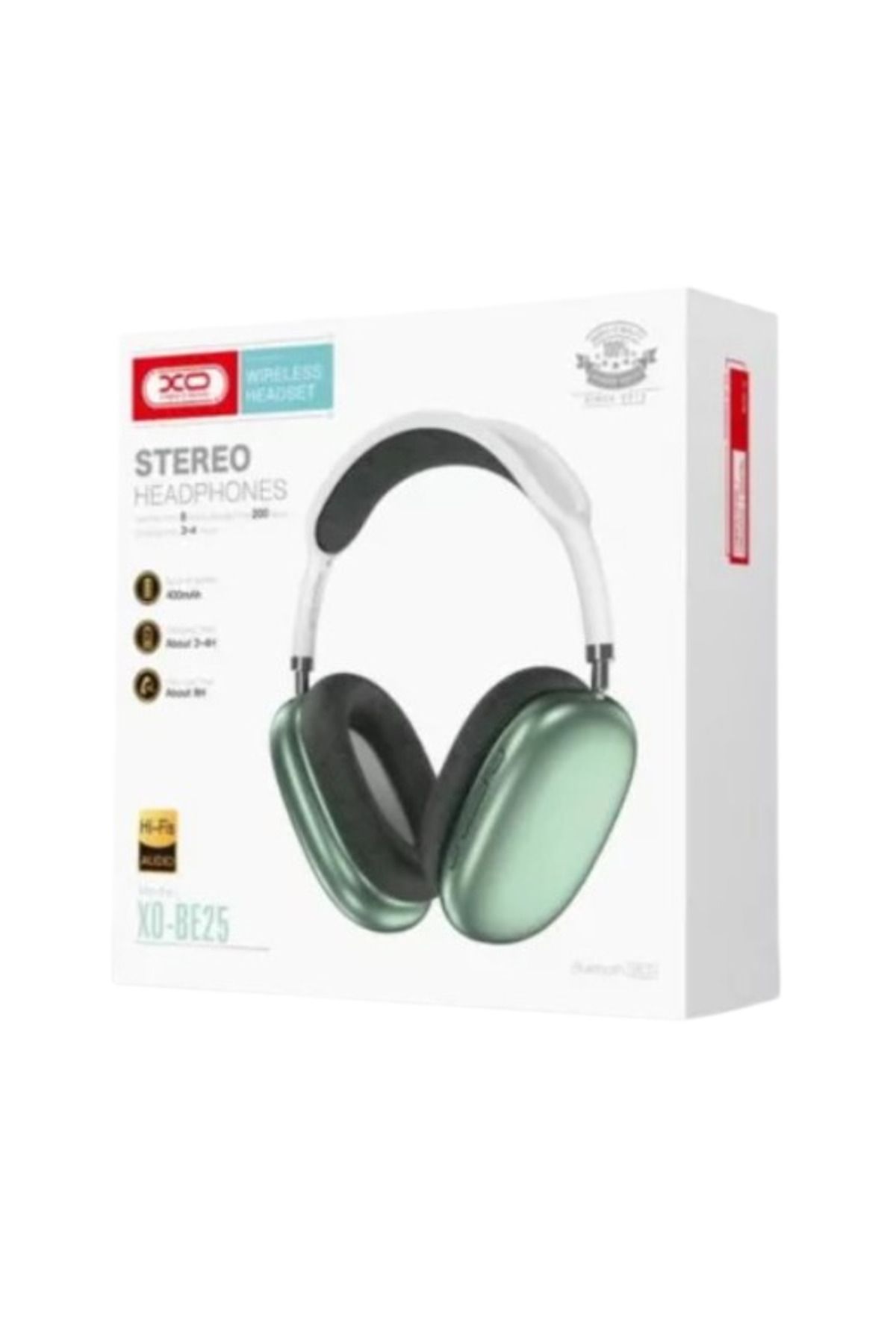 REDz Accessories-Căști wireless, XO-BE25, capacitate 400mAh, BT 5.0, autonomie baterie 8 ore, microfon, verde gri 3