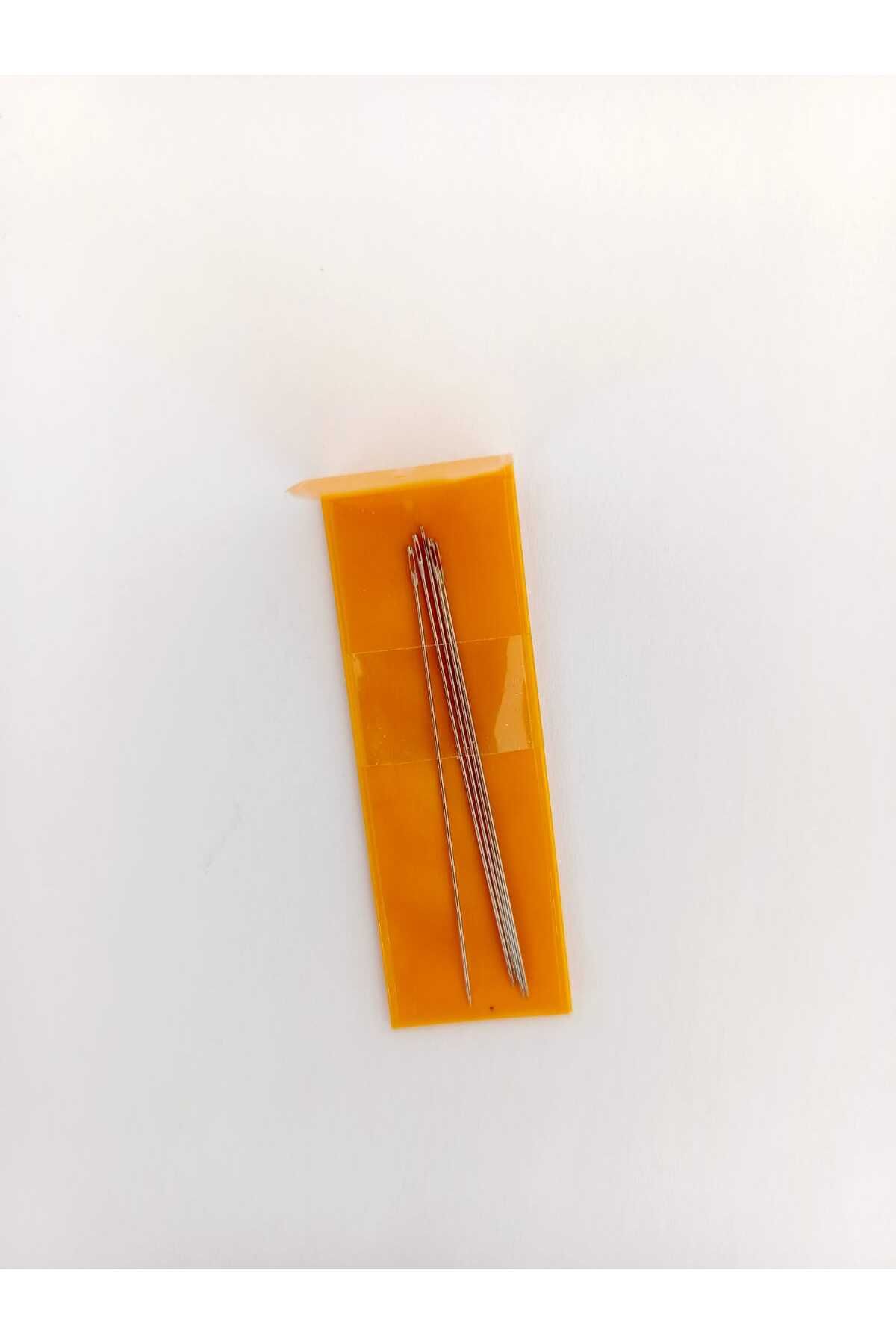 Eskişehir hobi sanat 16 Numara 5 cm 5 Adet Kılıflı Kum Boncuk iğnesi Miyuki Peyote , Tuğla Tekniği Ve Tezgah için iğne
