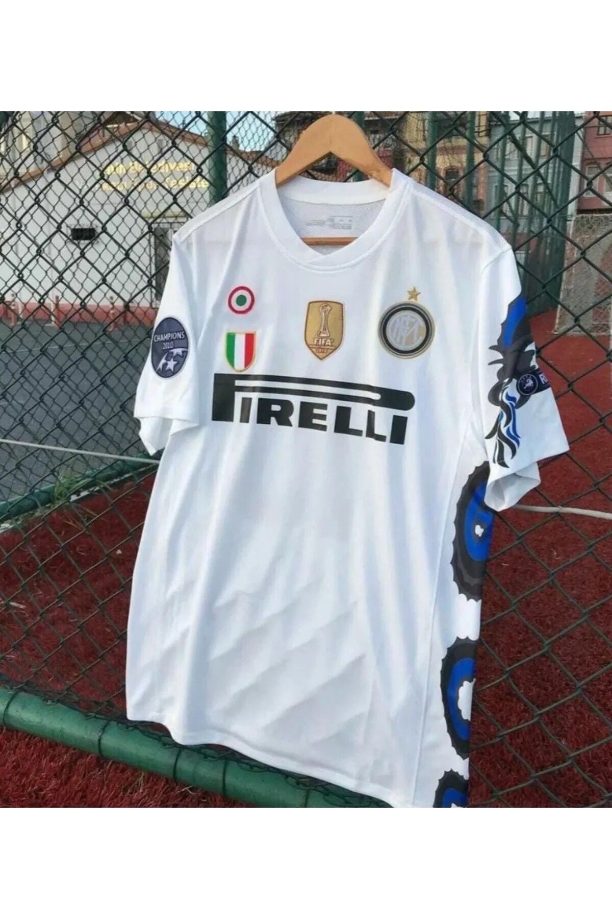 DAYIBALI DÜKKAN DAYIBALI INT Sneijder 2010/11 Lacivert Dragon Desenli Beyaz Retro Forması